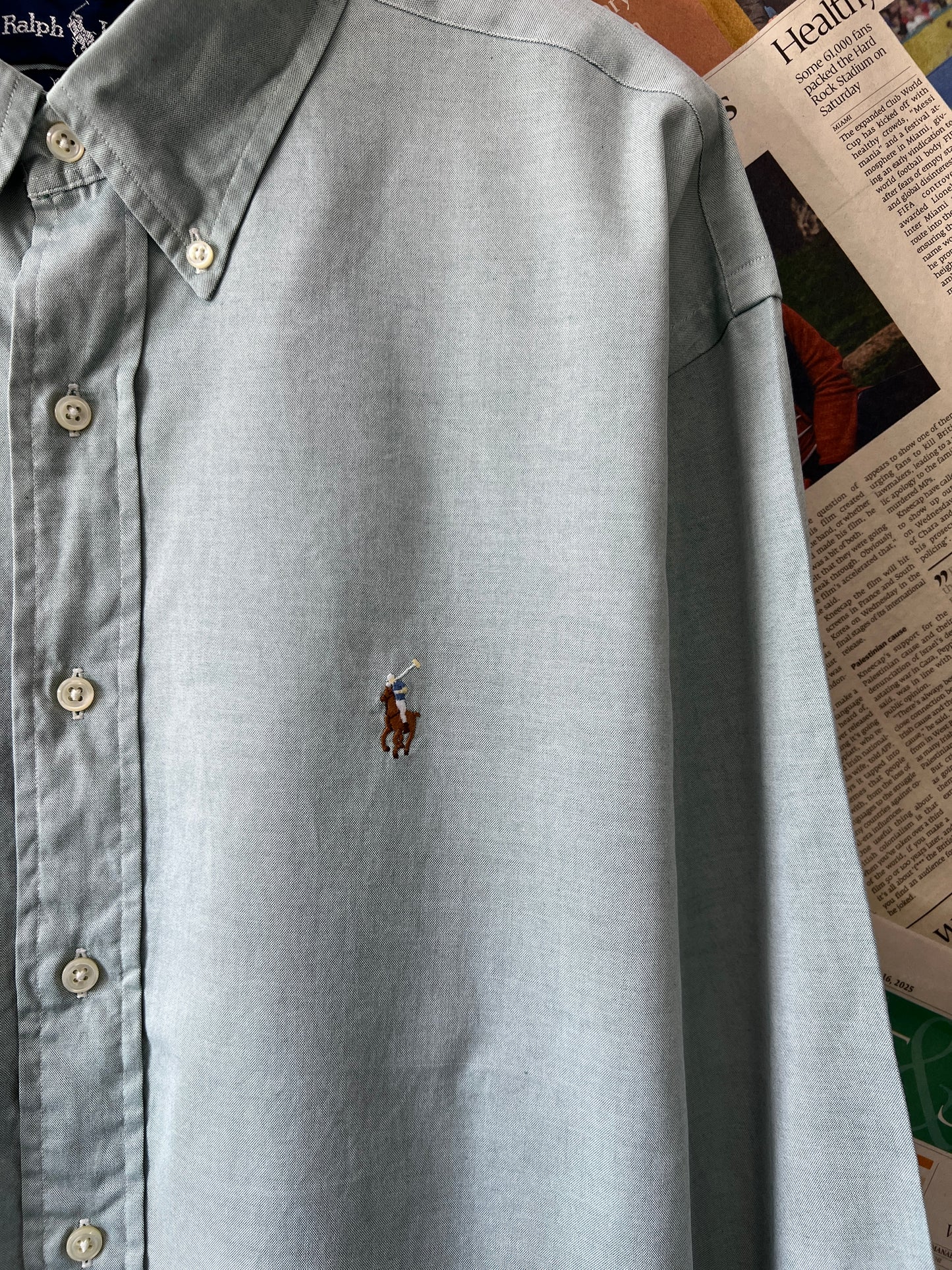 Ralph Lauren® XXL | Chest 27.5 | Cucumber | Shirt | Cotton