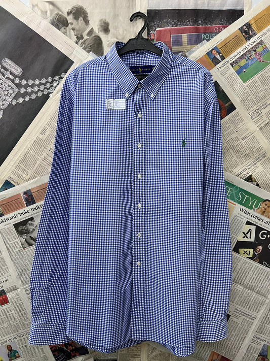 Ralph Lauren® Blue Check | Chest: 26.5 | XXL | Shirt | Cotton