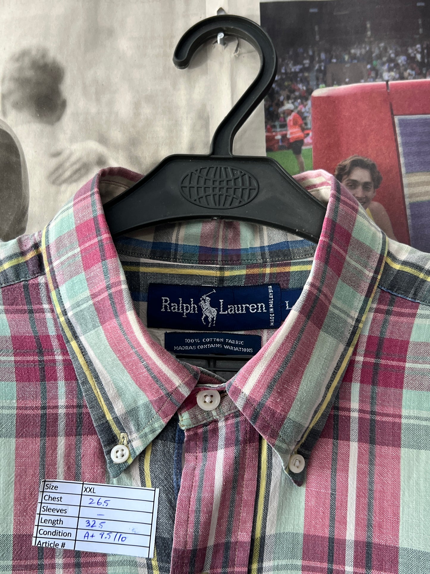 Ralph Lauren® XXL | Chest 26.5 | Madras | Shirt | Cotton