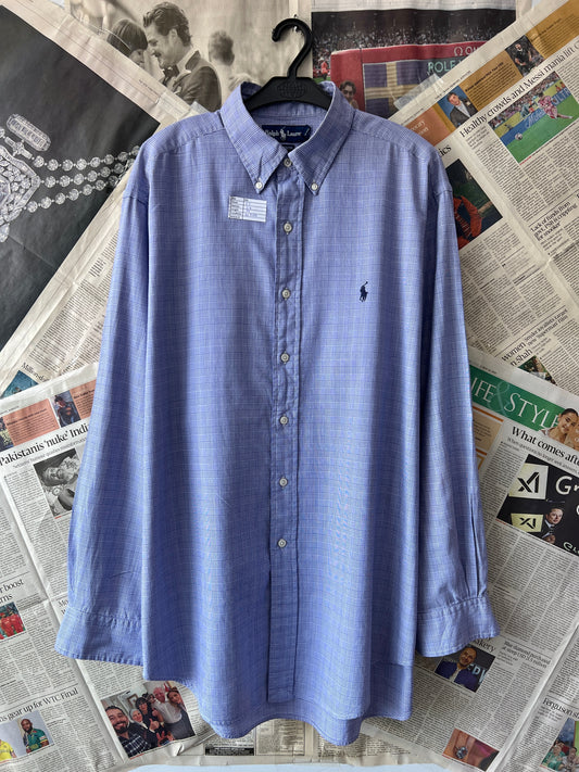 Ralph Lauren® XXL | Chest 27 | Iris Check | Shirt | Cotton