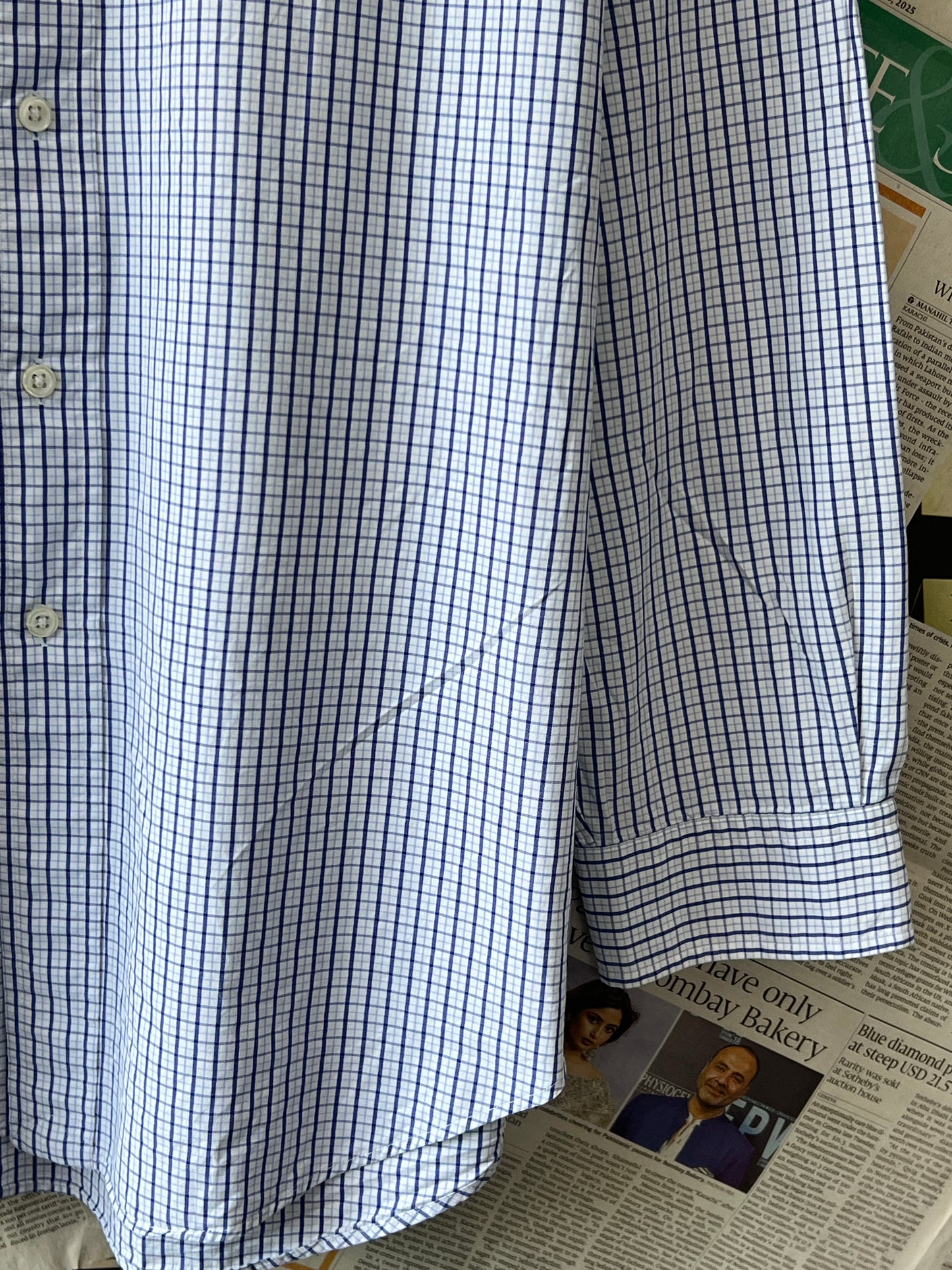 Ralph Lauren® White Check | Chest 25.5 | XL | Shirt | Cotton