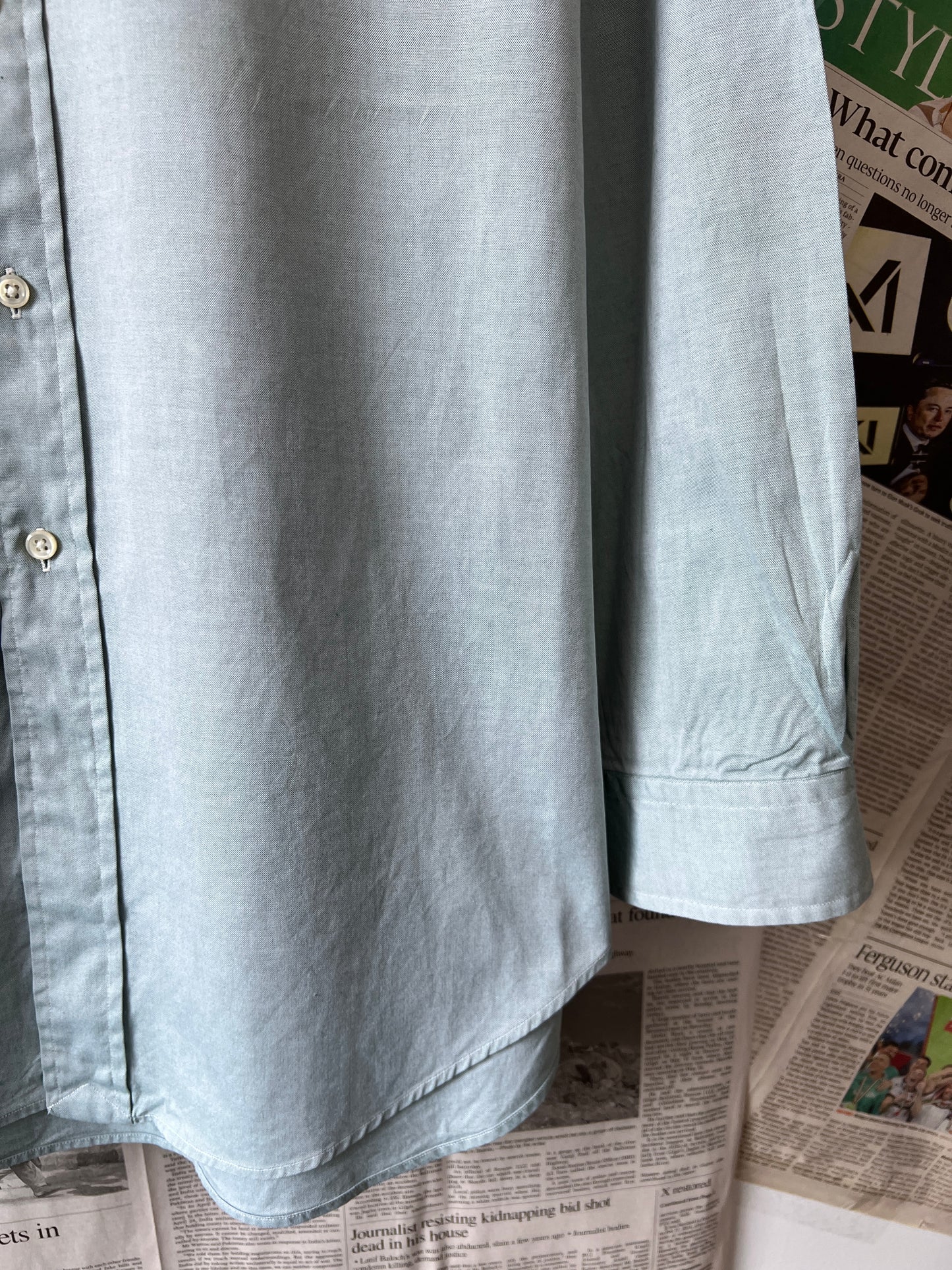 Ralph Lauren® XXL | Chest 27.5 | Cucumber | Shirt | Cotton