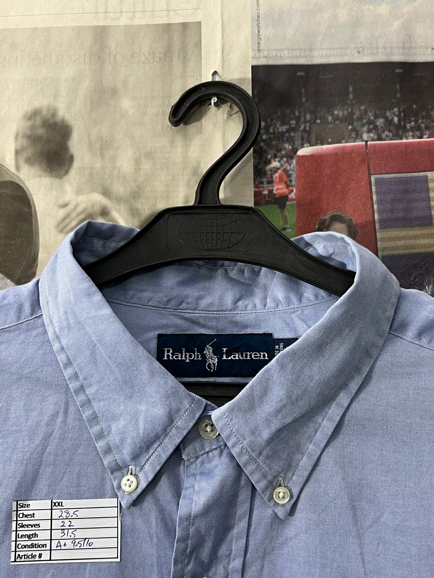 Ralph Lauren® Blue | Chest: 28.5 | XXL | Shirt | Cotton