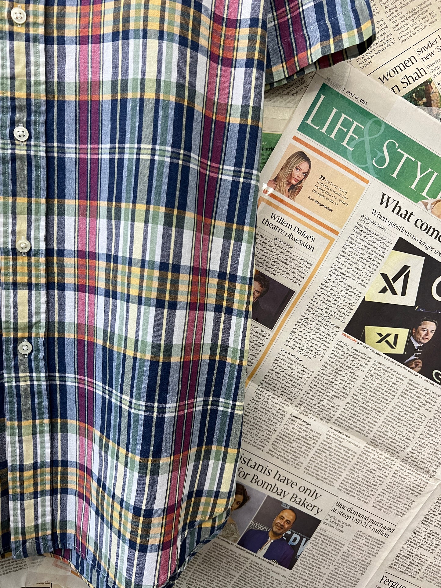 Ralph Lauren® Madras Check | Chest 25.5 | XL | Shirt | Cotton