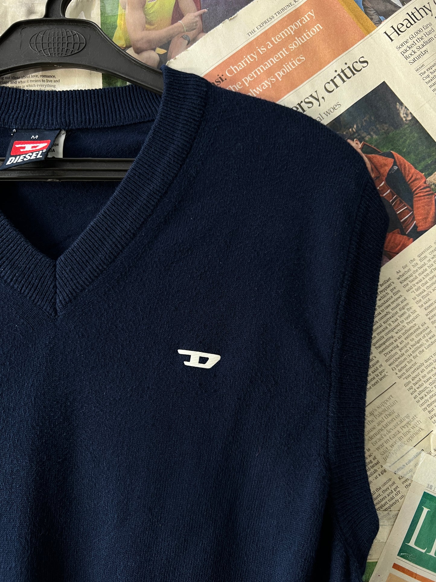 DieselĀ® Small | Chest 20 | Navy Blue | Sweater | Cotton | 560