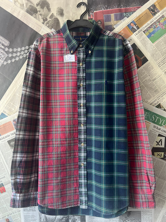 Ralph Lauren® XL | Chest 25.5 | Checked Patchwork | Shirt | Cotton