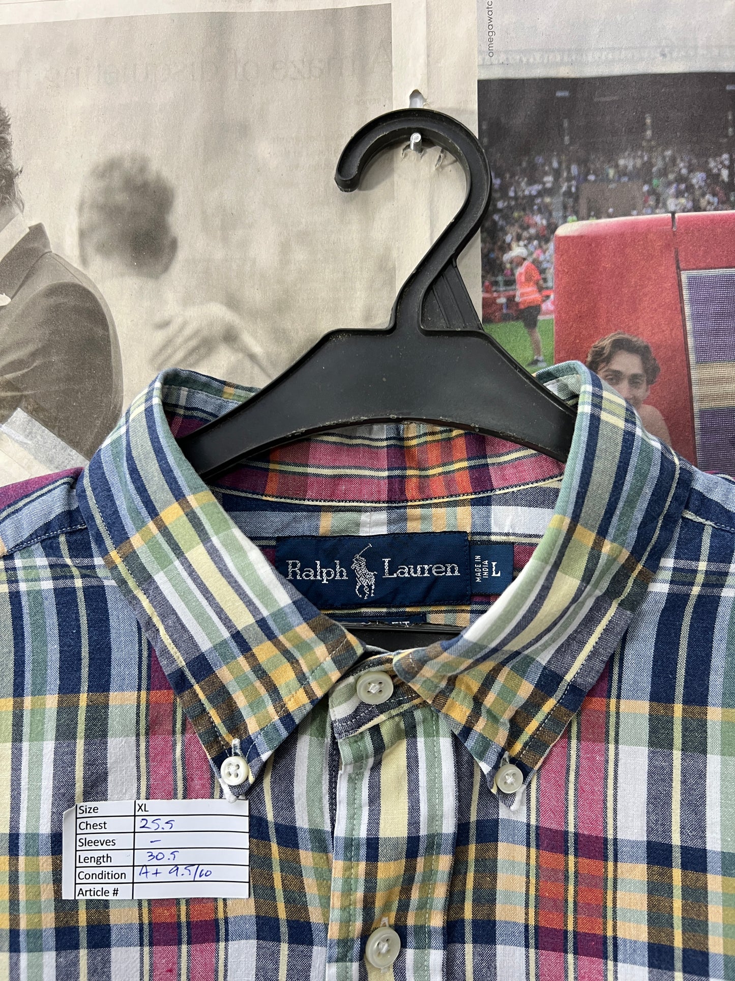 Ralph Lauren® Madras Check | Chest 25.5 | XL | Shirt | Cotton