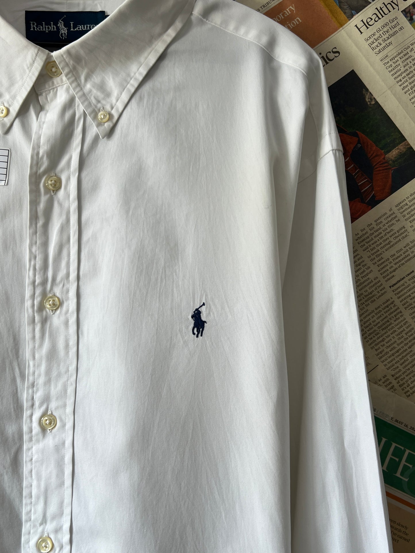 Ralph Lauren® White | Chest 29.5 | XXXL | Shirt | Cotton