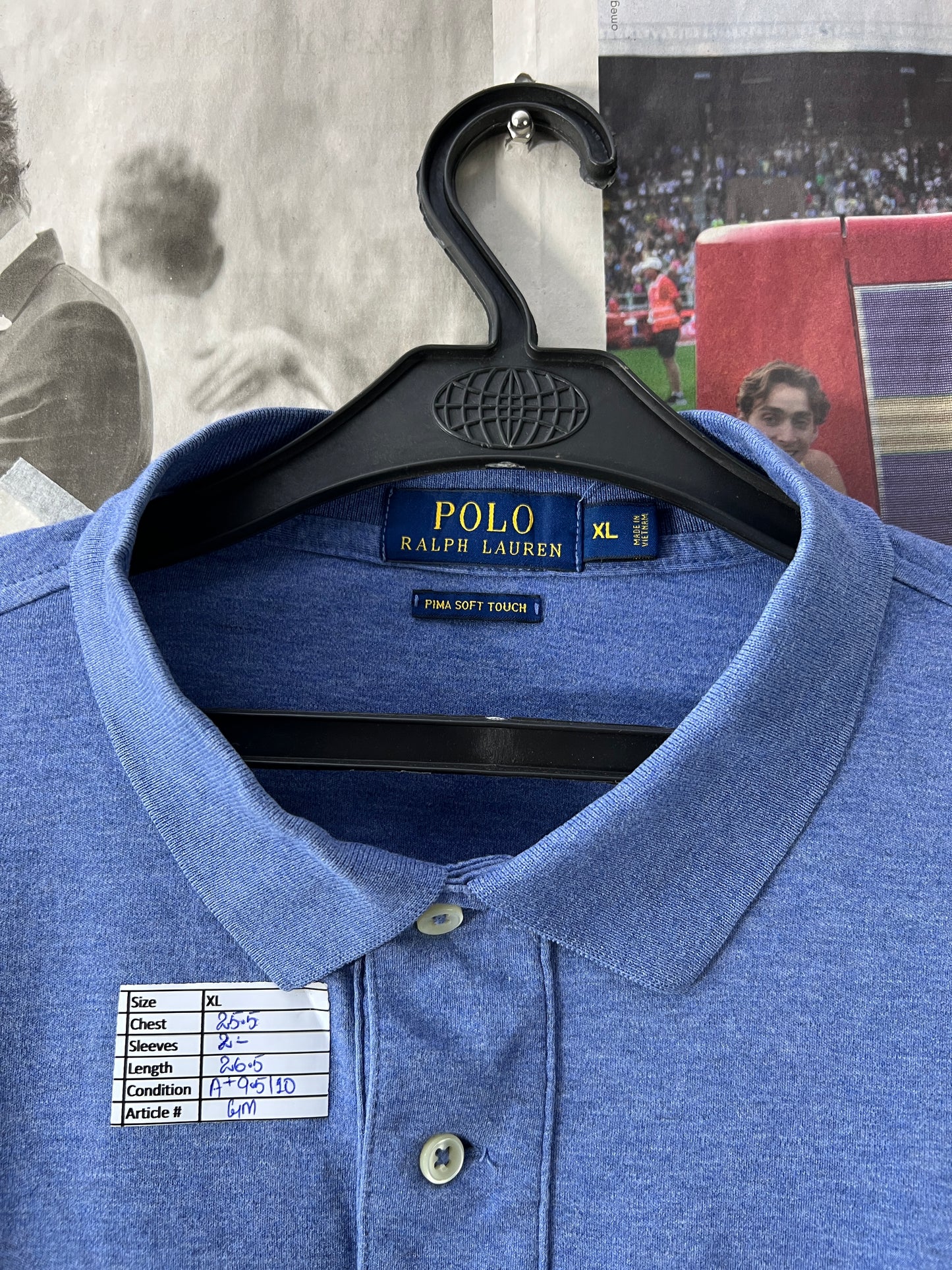 Ralph Lauren® Blue | Chest 25.5 | XL | Polo | Pima Cotton