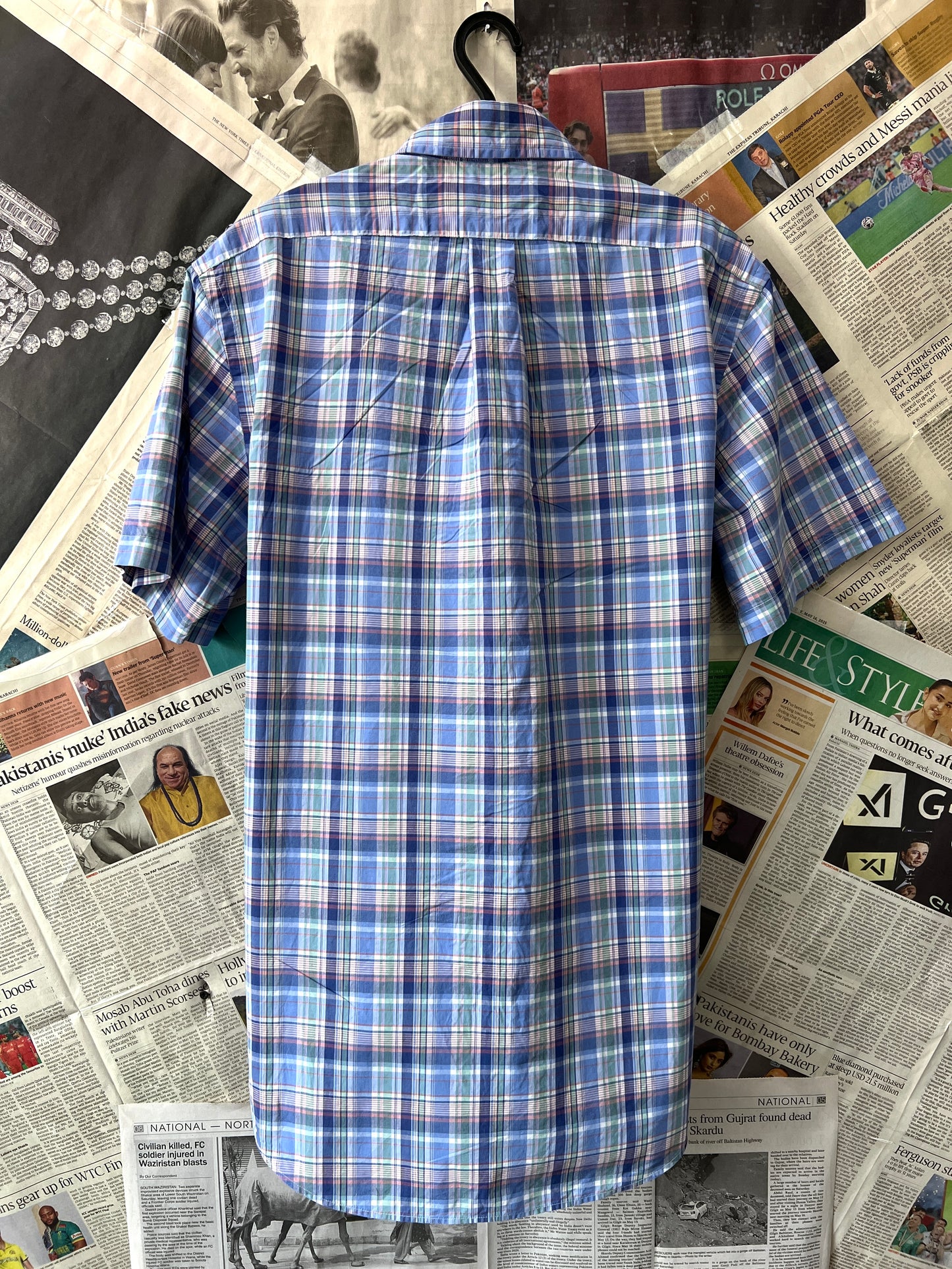 Ralph Lauren® Blue Check | Chest 22.5 | Medium | Shirt | Cotton