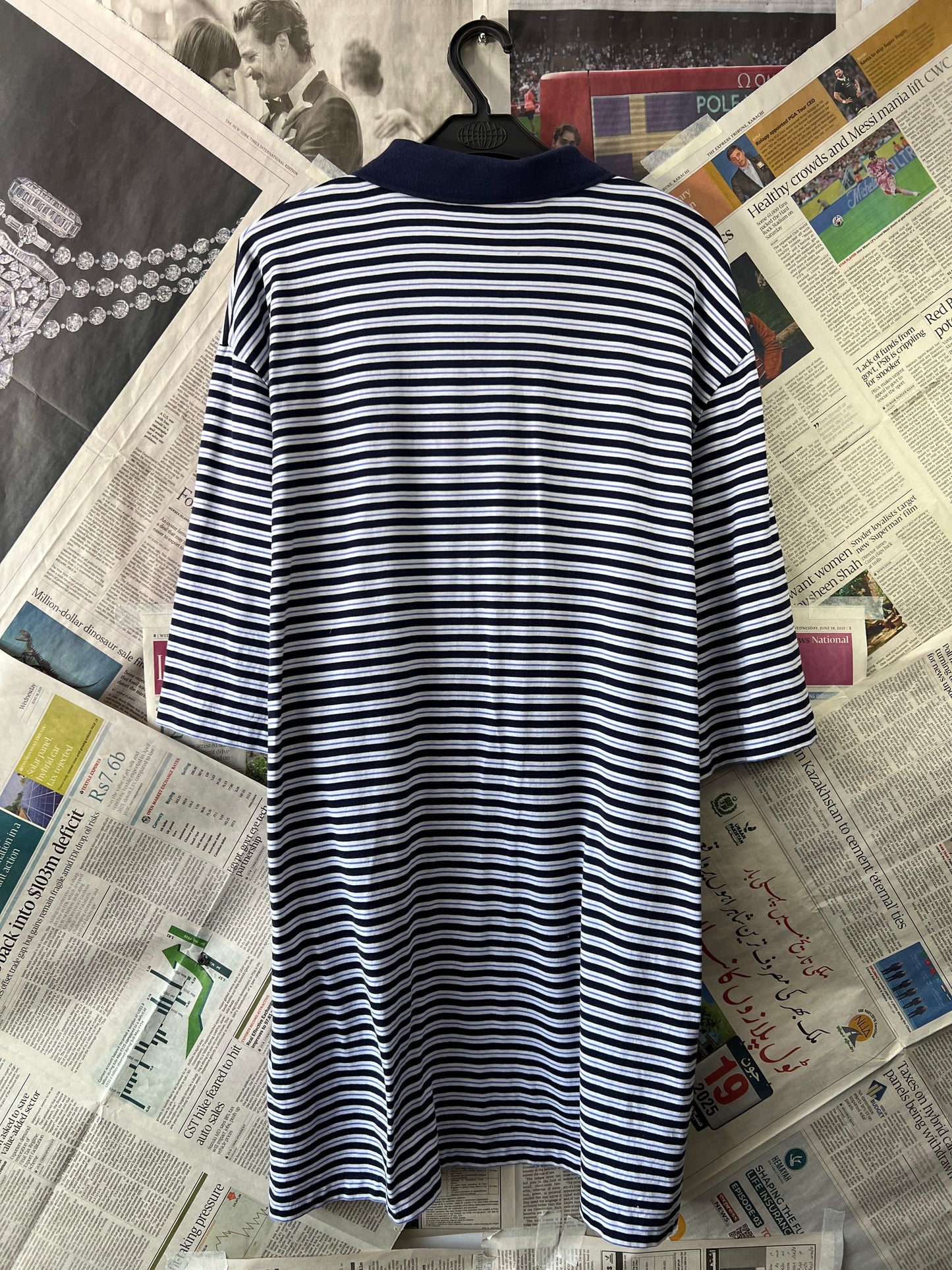 Ralph Lauren® Blue Striped | Chest 26 | XL | Polo | Pima Cotton