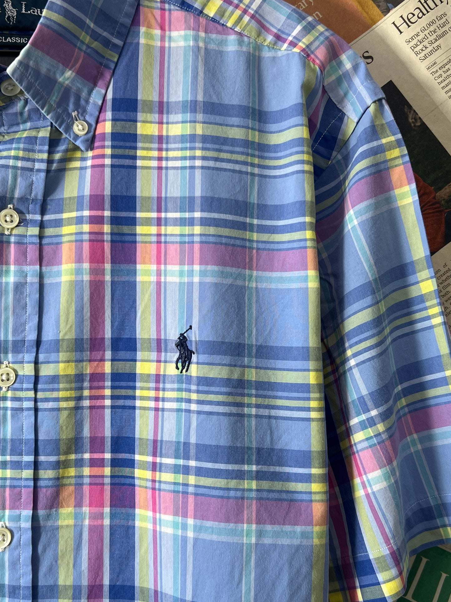 Ralph Lauren® Blue Multi-check | Chest 24.5 | XL/L | Shirt | Cotton