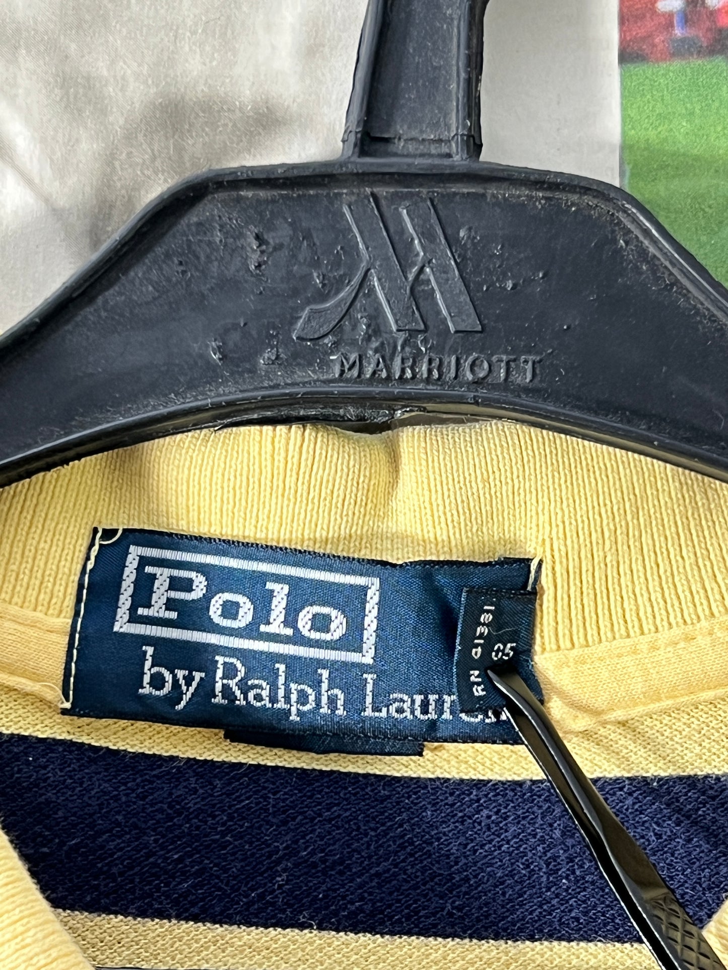 Ralph Lauren® Yellow Striped | Chest 23.5 | Large | Polo | Cotton