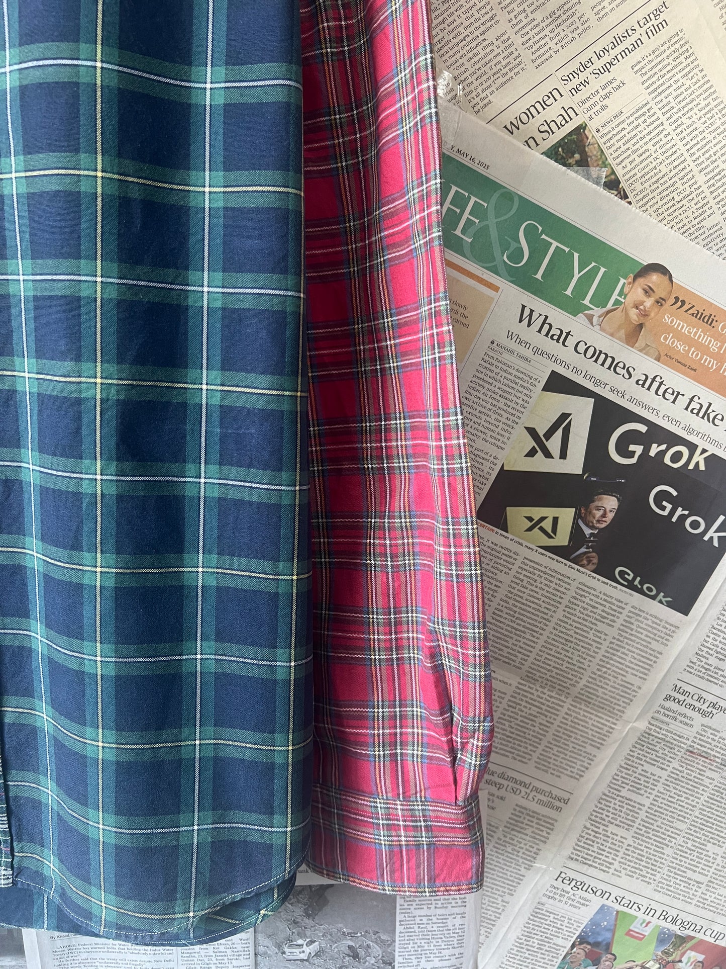 Ralph Lauren® XL | Chest 25.5 | Checked Patchwork | Shirt | Cotton