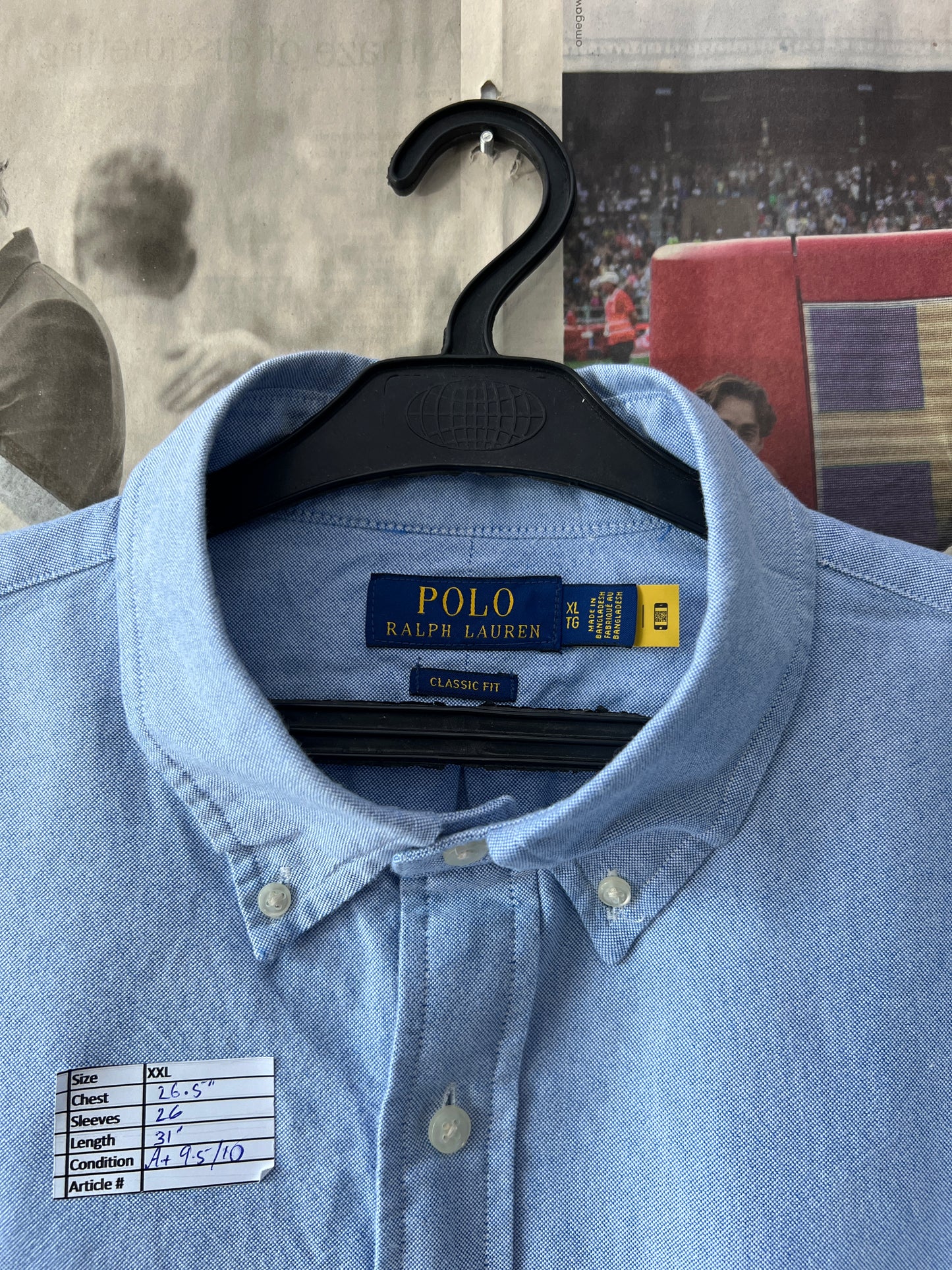 Ralph Lauren® Blue Oxford | Chest: 26.5 | XXL | Shirt | Cotton