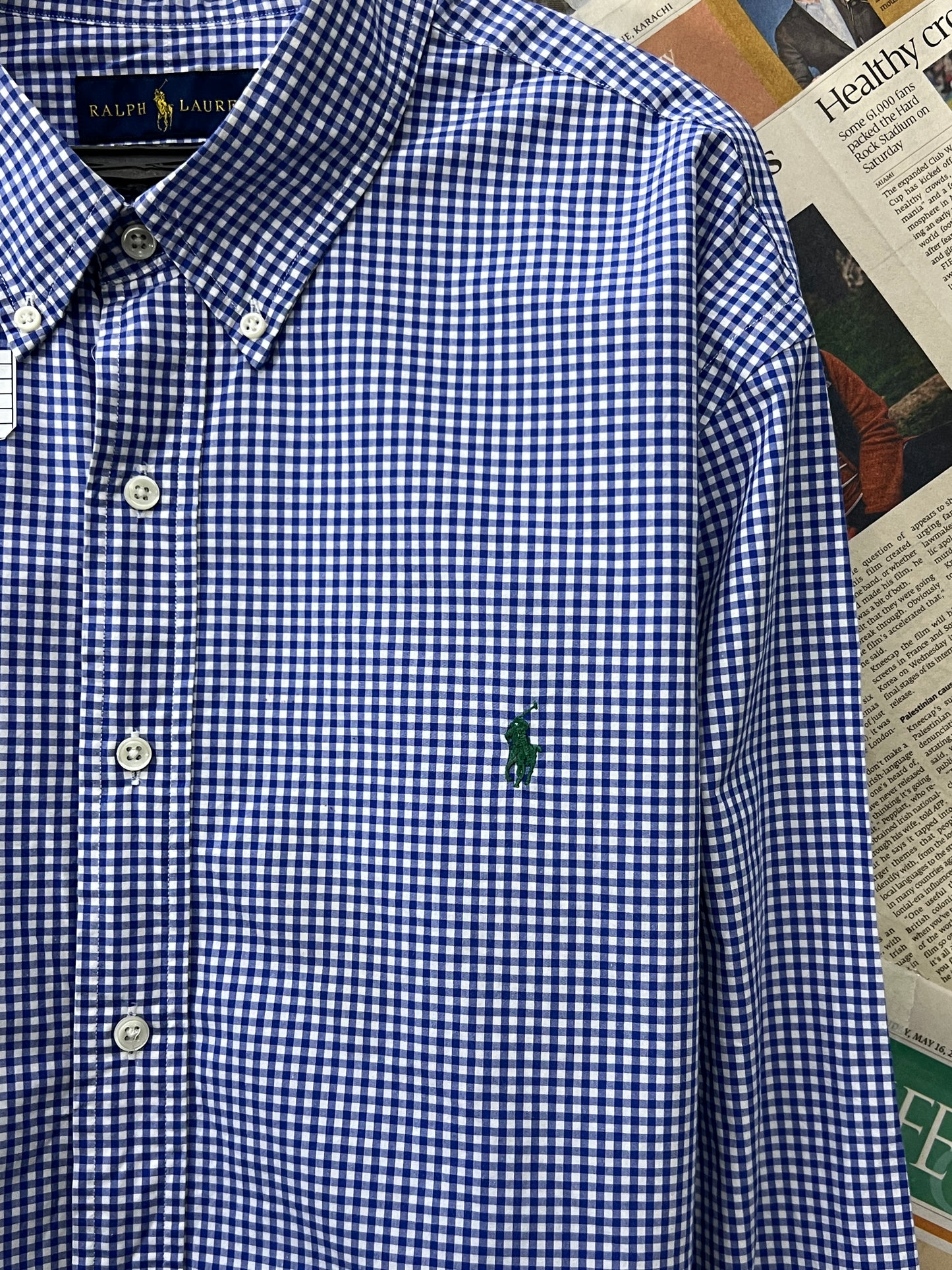 Ralph Lauren® Blue Check | Chest: 26.5 | XXL | Shirt | Cotton