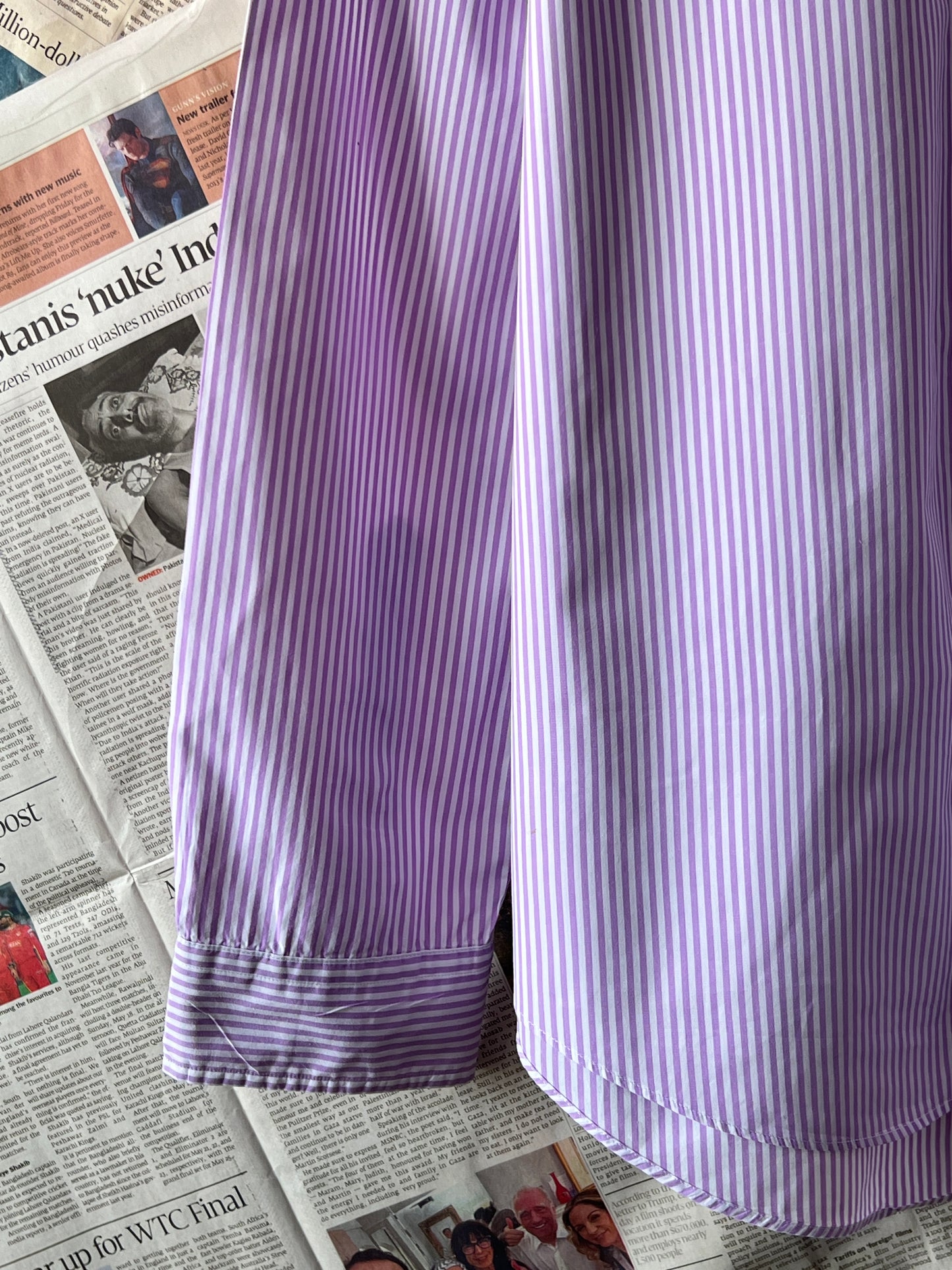 Ralph Lauren® Violet Stripes on White – (Chest: 23)