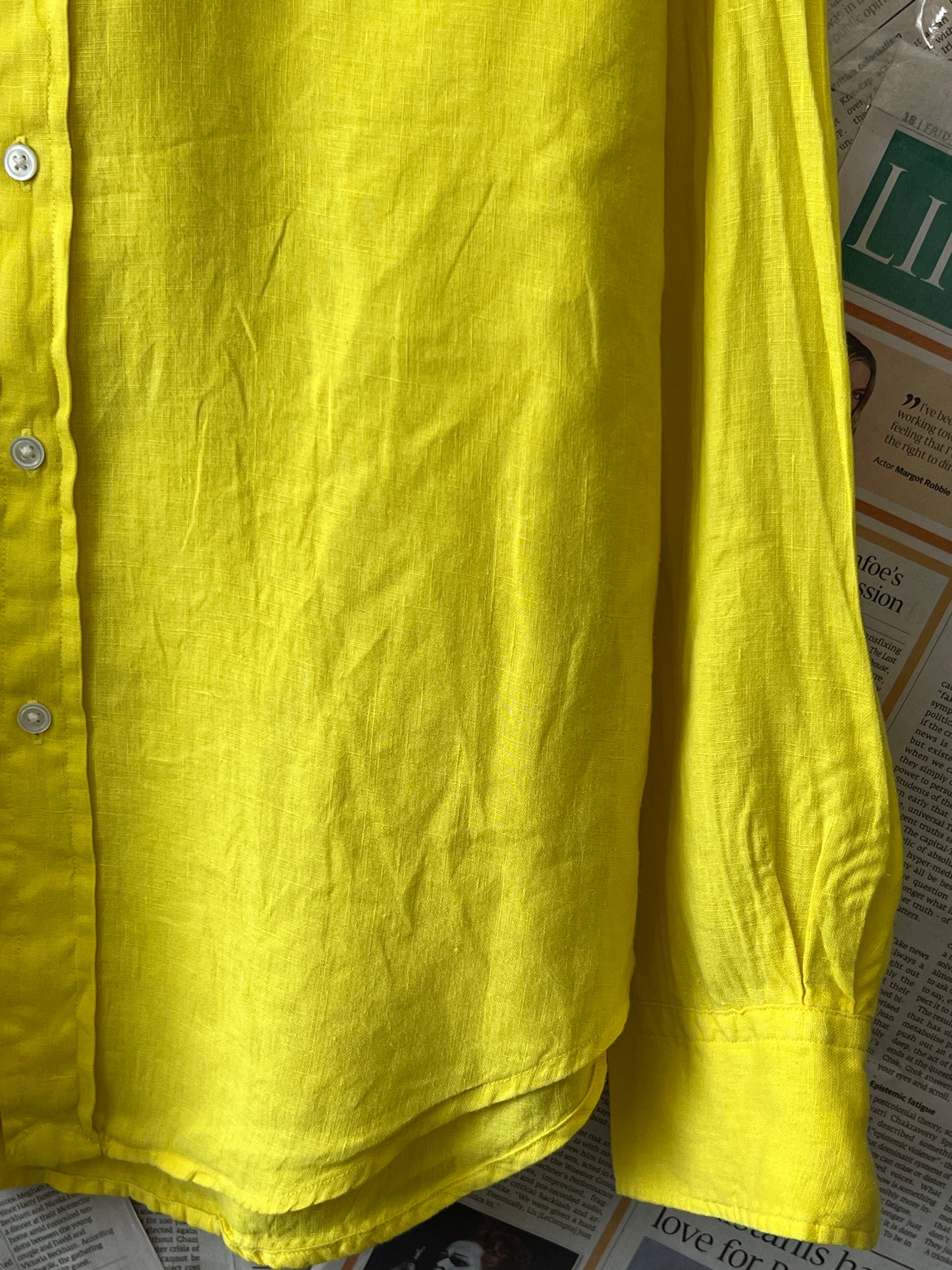 Ralph Lauren® Yellow | Chest 20 | Small | Shirt | Linen