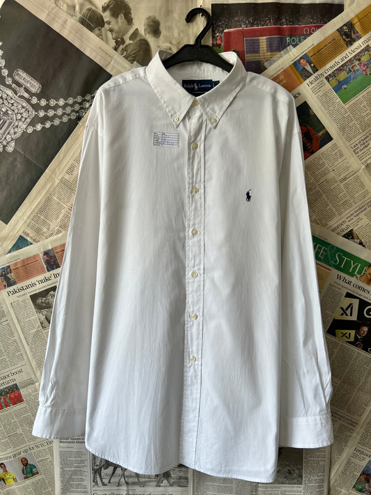 Ralph Lauren® White | Chest 29.5 | XXXL | Shirt | Cotton