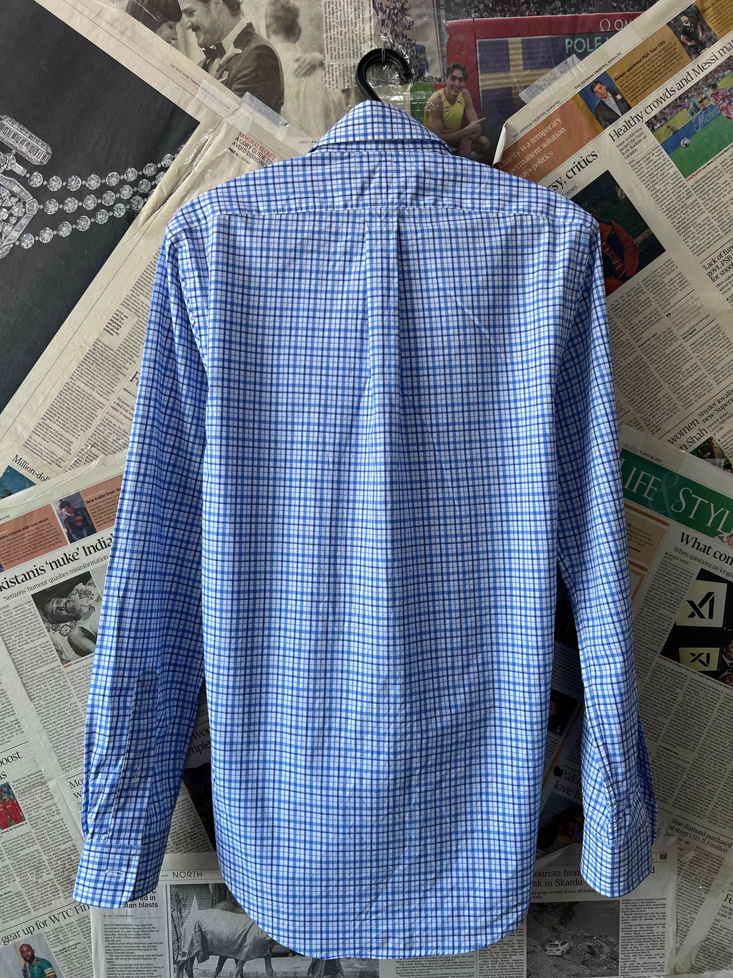 Ralph Lauren® XS | Chest 18.5 | Blue Check | Shirt | Cotton | 496