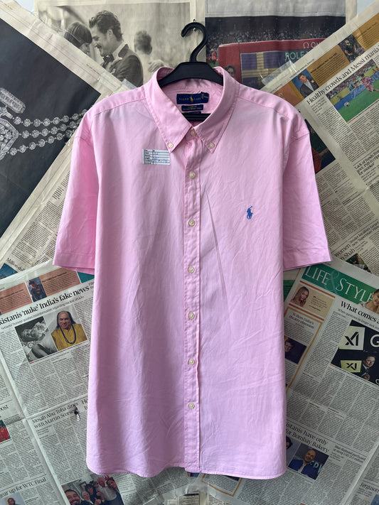 Ralph Lauren® Pink Feather Weight Twill | Chest 26 | XL | Shirt | Cotton blend