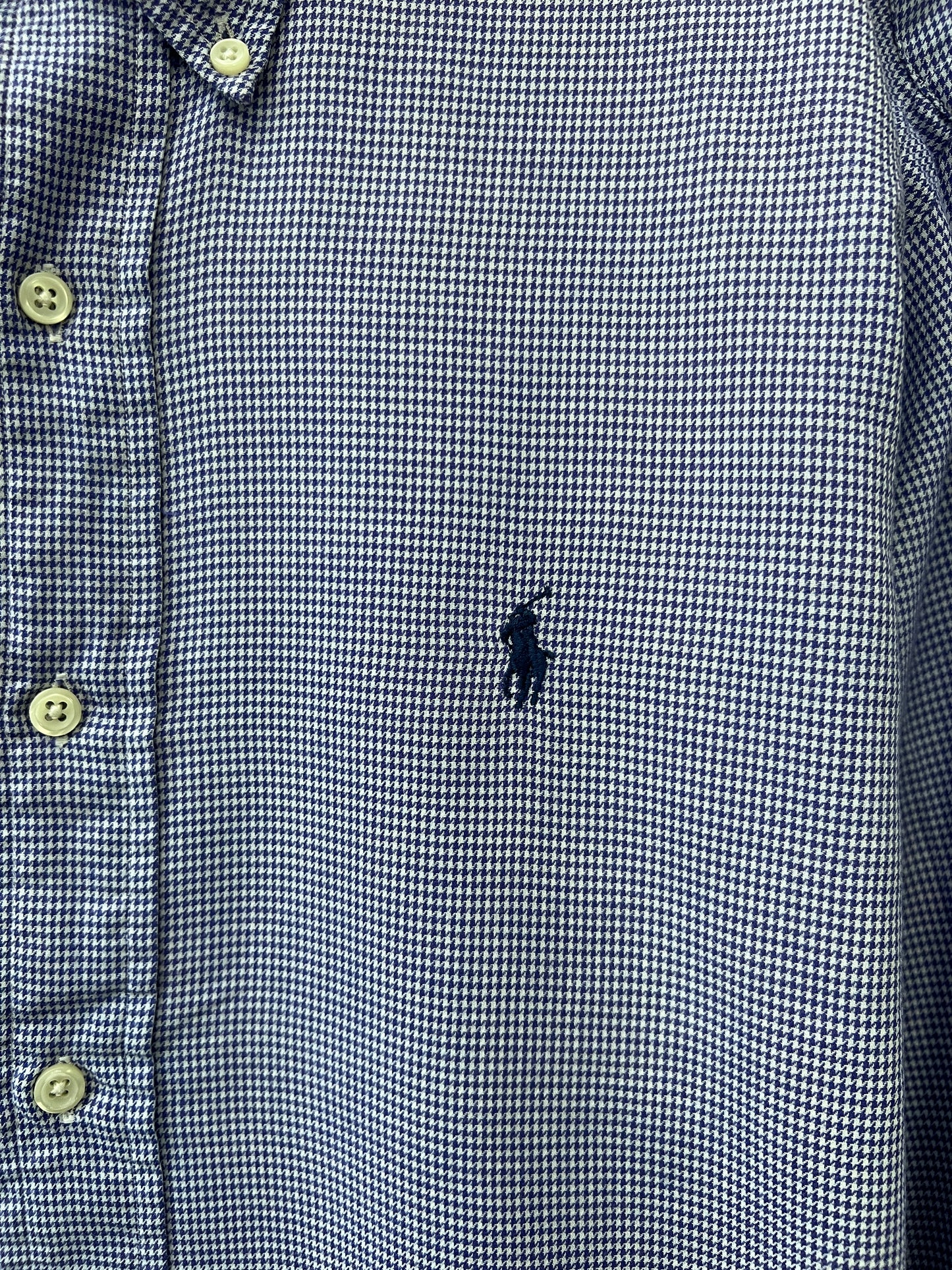 Ralph Lauren® Large | Chest 24 | Blue Pin Check | Shirt | Cotton
