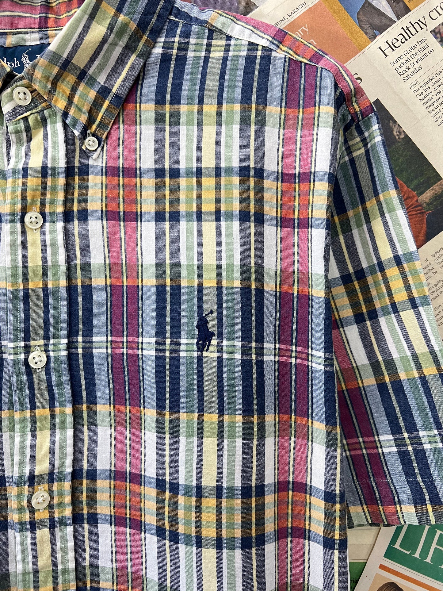 Ralph Lauren® Madras Check | Chest 25.5 | XL | Shirt | Cotton