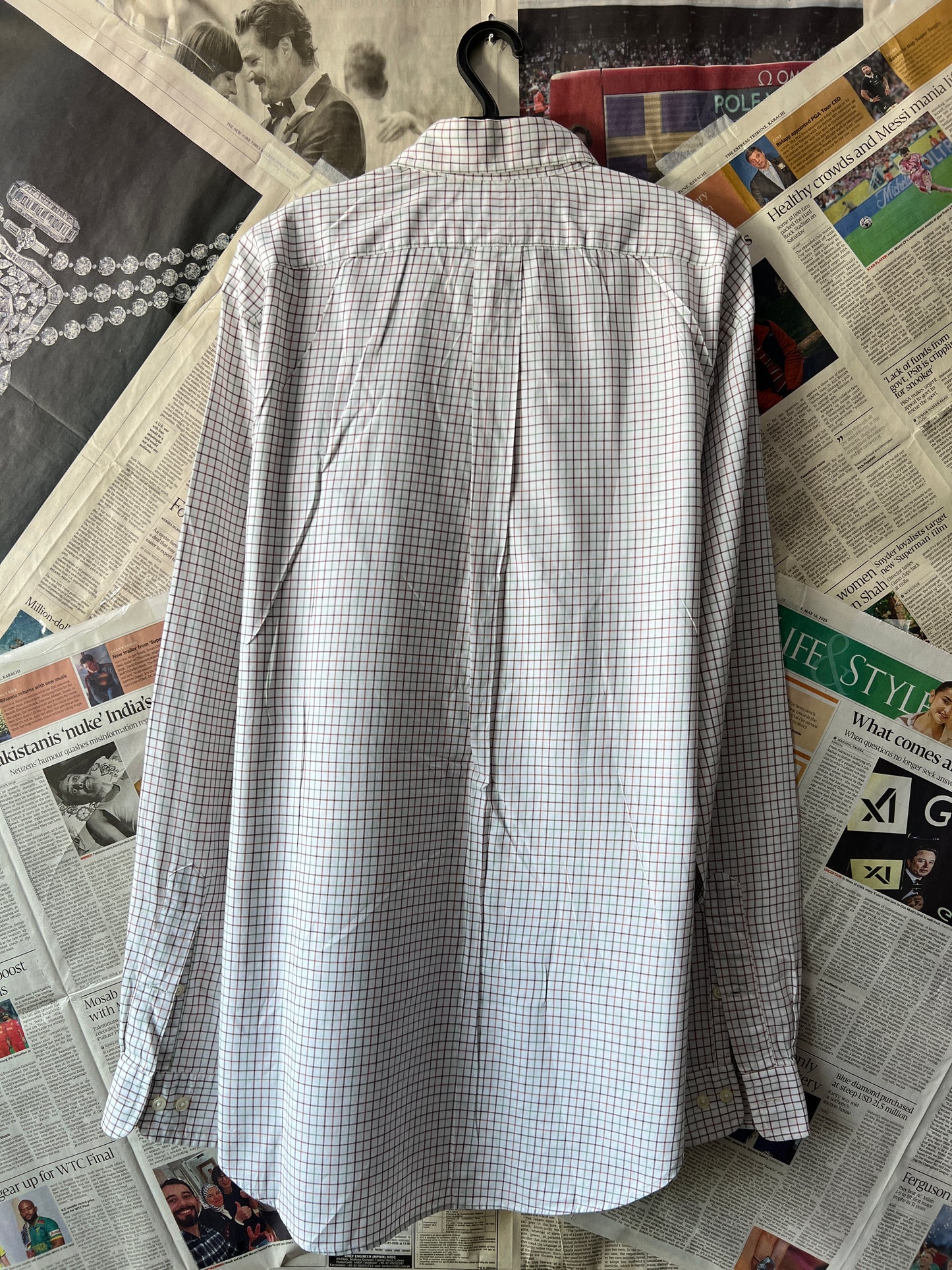 Ralph Lauren® Light Brown Box check – (Chest: 23.5)