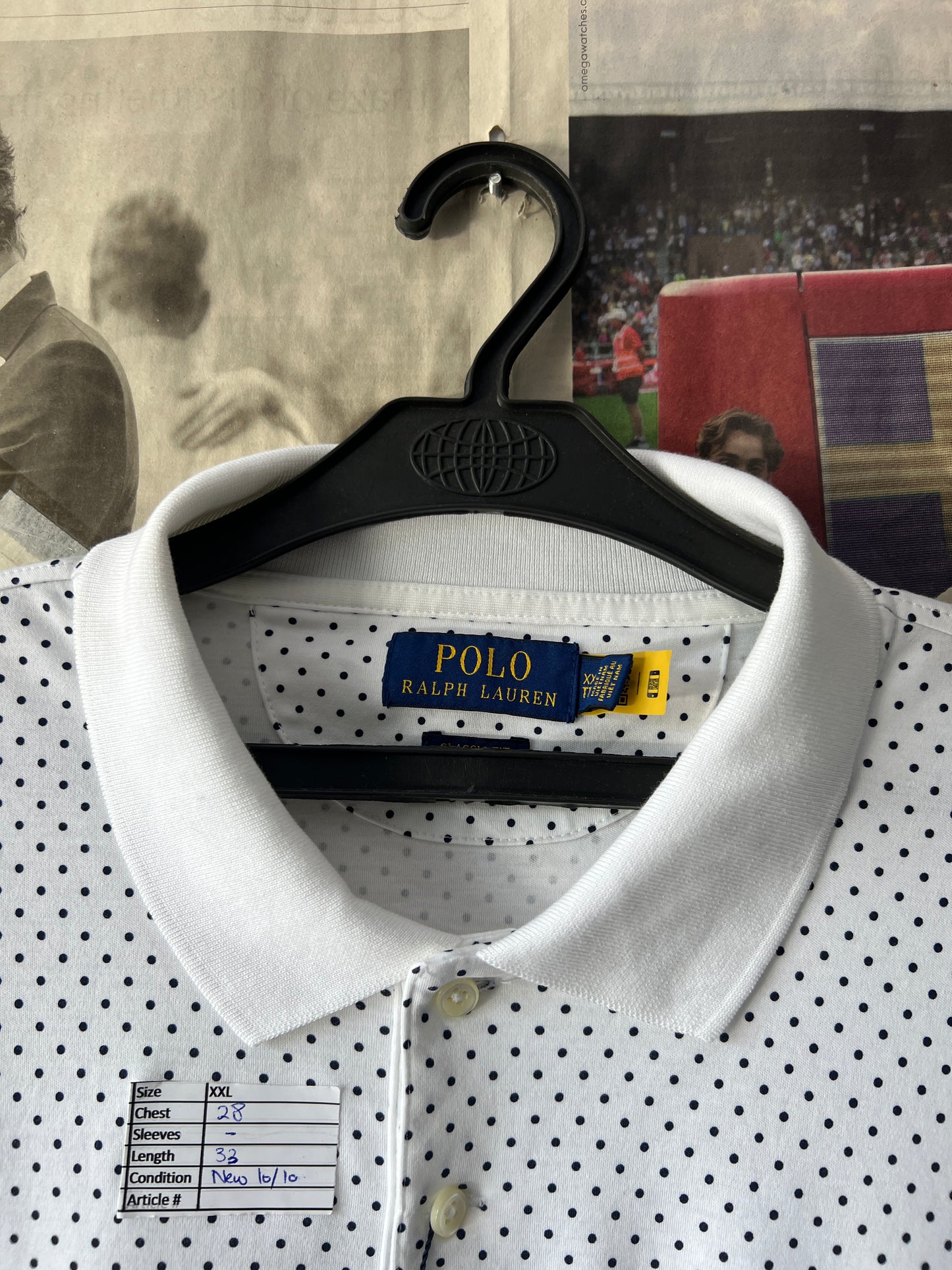 Ralph Lauren® Polka dots | Chest 28 | XXL | Polo | Cotton