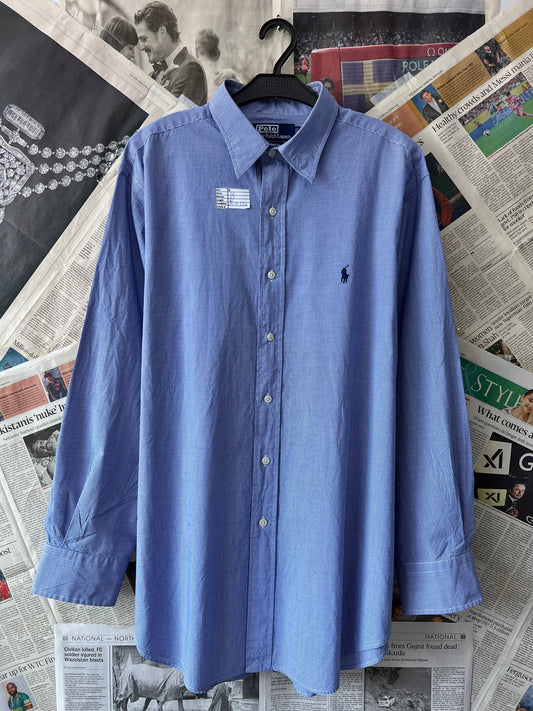Ralph Lauren® XL | Chest 26 | Blue Pin Check | Shirt | Cotton