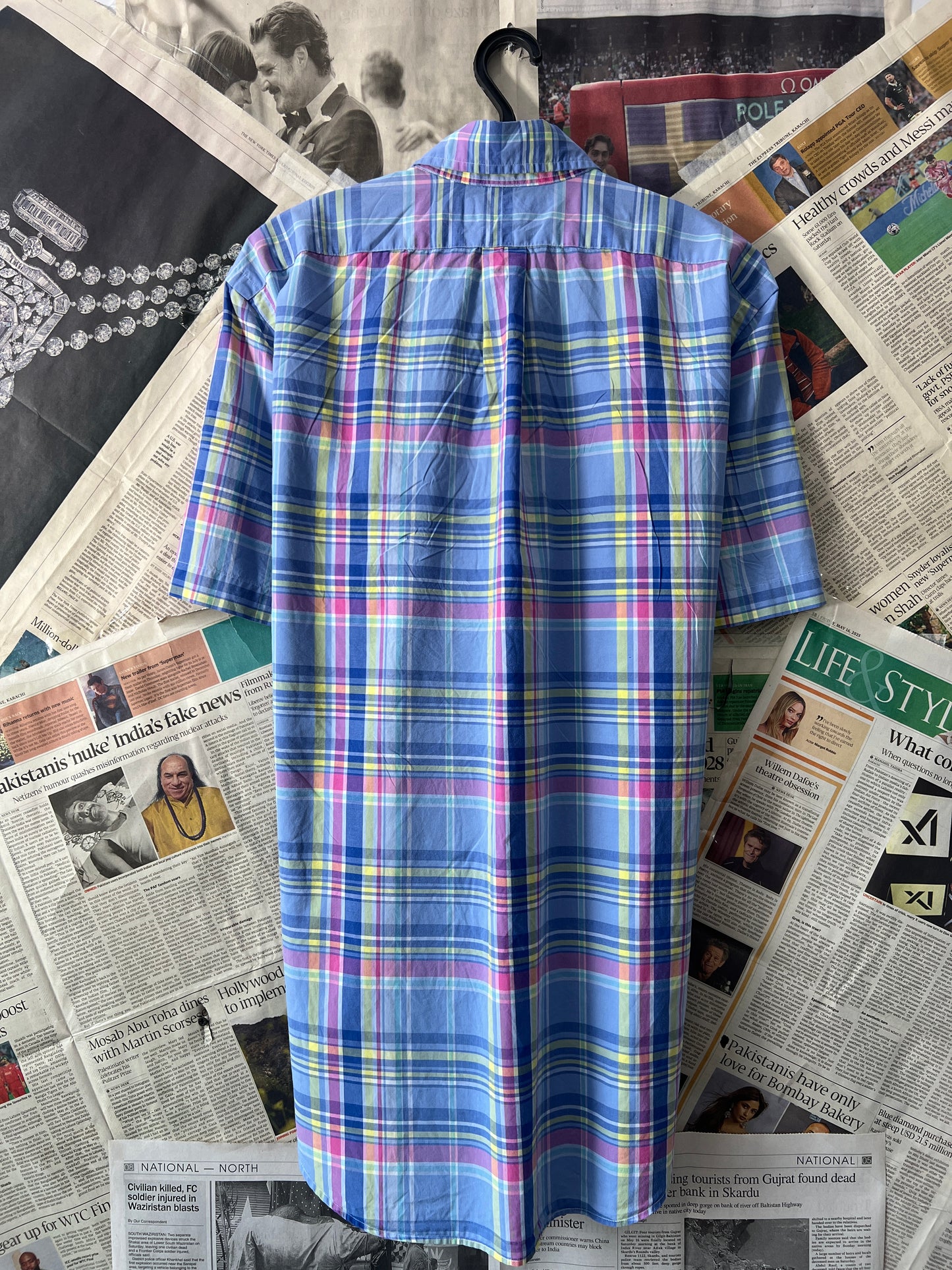 Ralph Lauren® Blue Multi-check | Chest 24.5 | XL/L | Shirt | Cotton