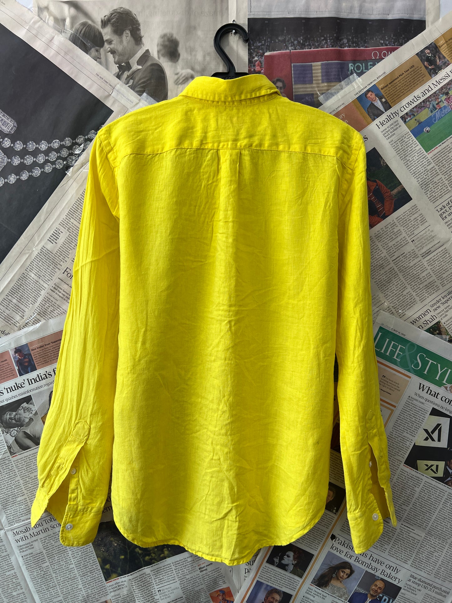 Ralph Lauren® Yellow | Chest 20 | Small | Shirt | Linen