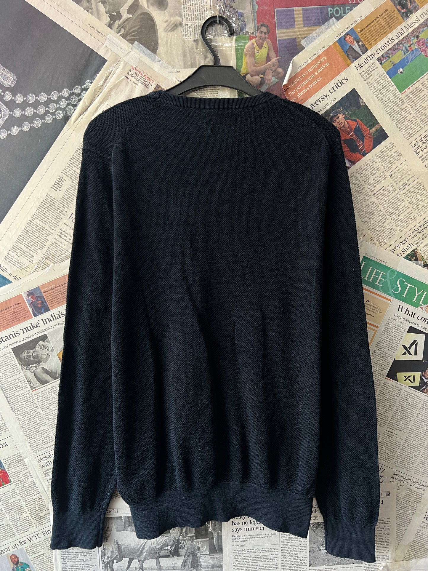 Ralph Lauren® Large | Chest 23 | Black | Sweat Shirt | Cotton | 501