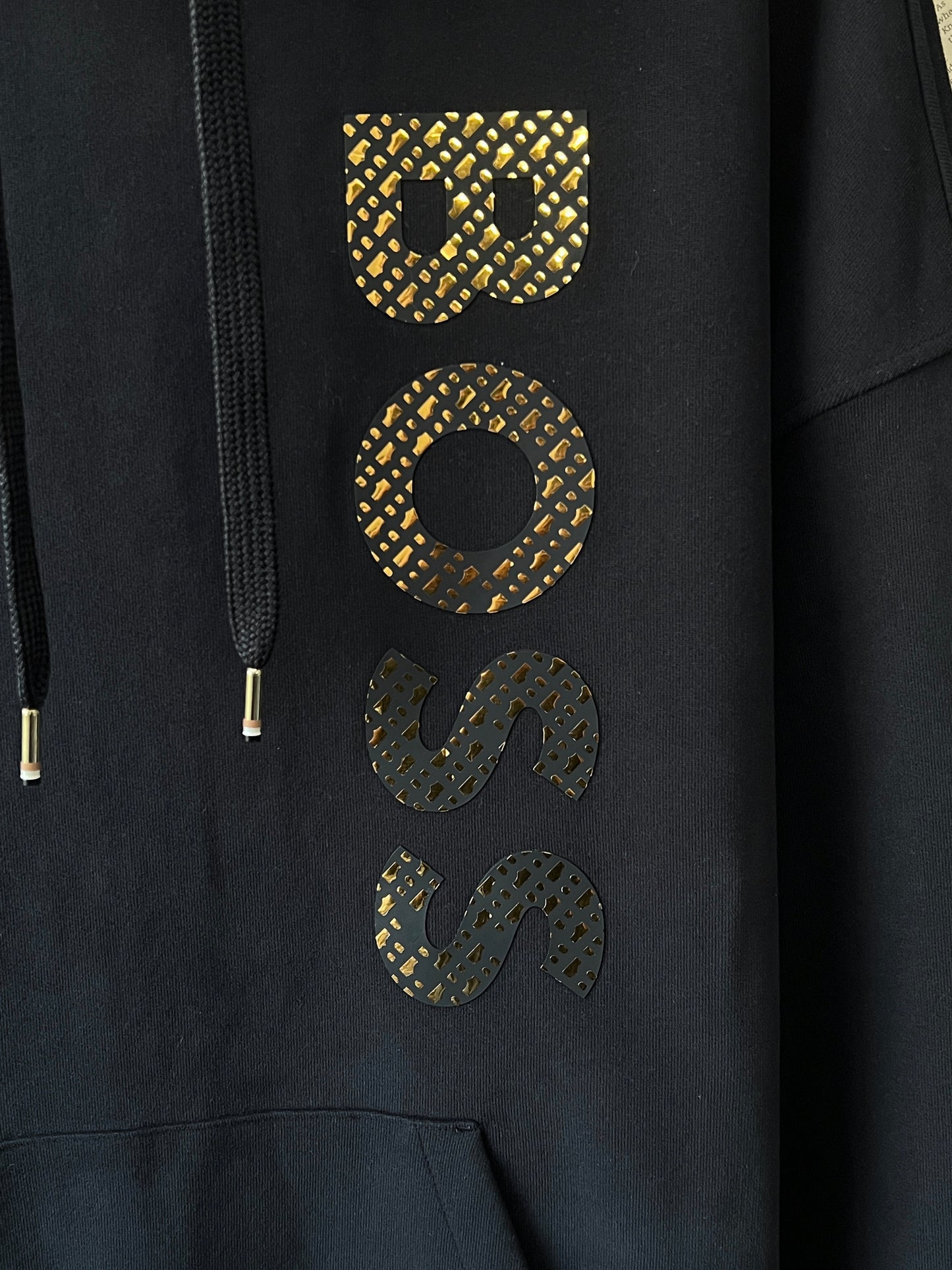 BOSS® Large | Chest 23 | Black | Hoodie | Cotton-Elastane | 2304