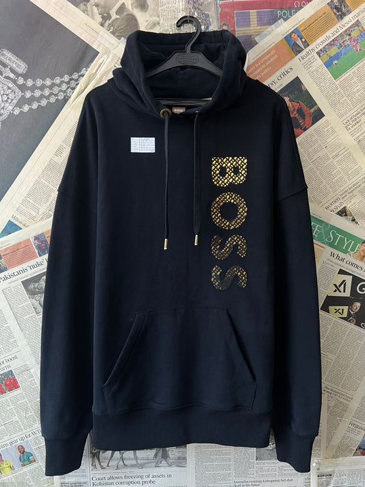 BOSS® Large | Chest 23 | Black | Hoodie | Cotton-Elastane | 2304