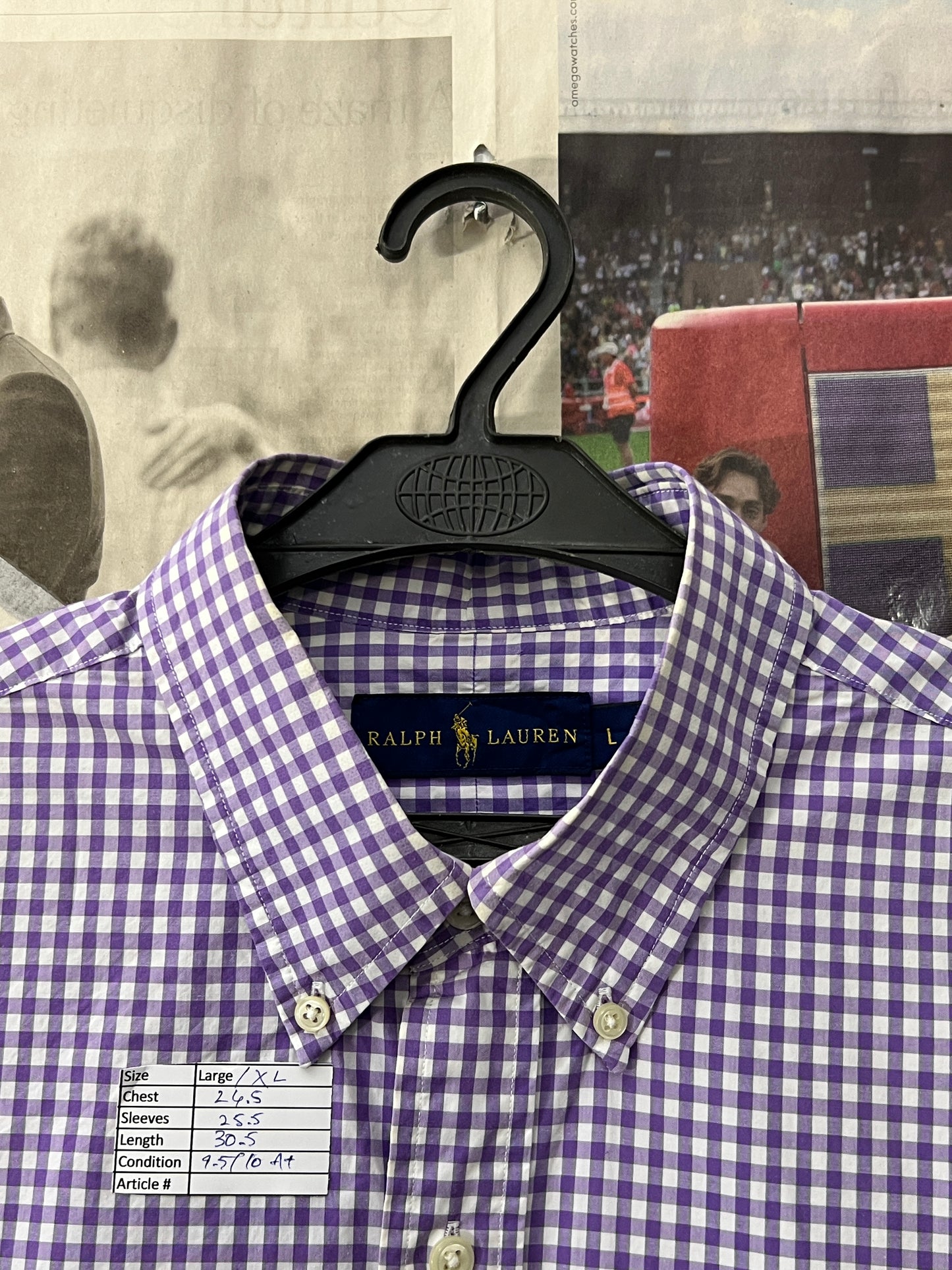 Ralph Lauren® Iris Check | Chest 24.5 | XL/L | Shirt | Cotton