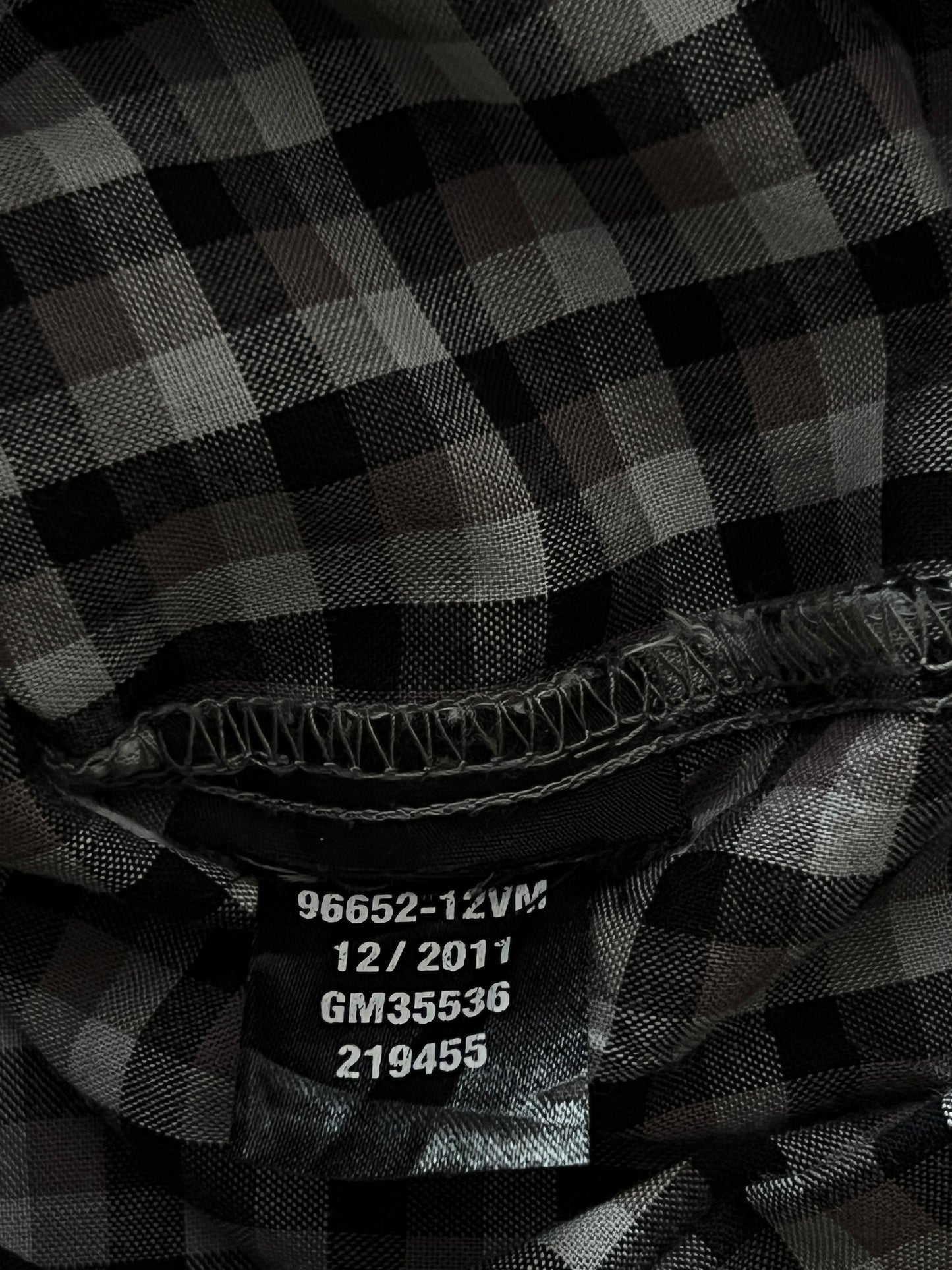 Harley Davidson® Black & Grey check – (Size: Large)