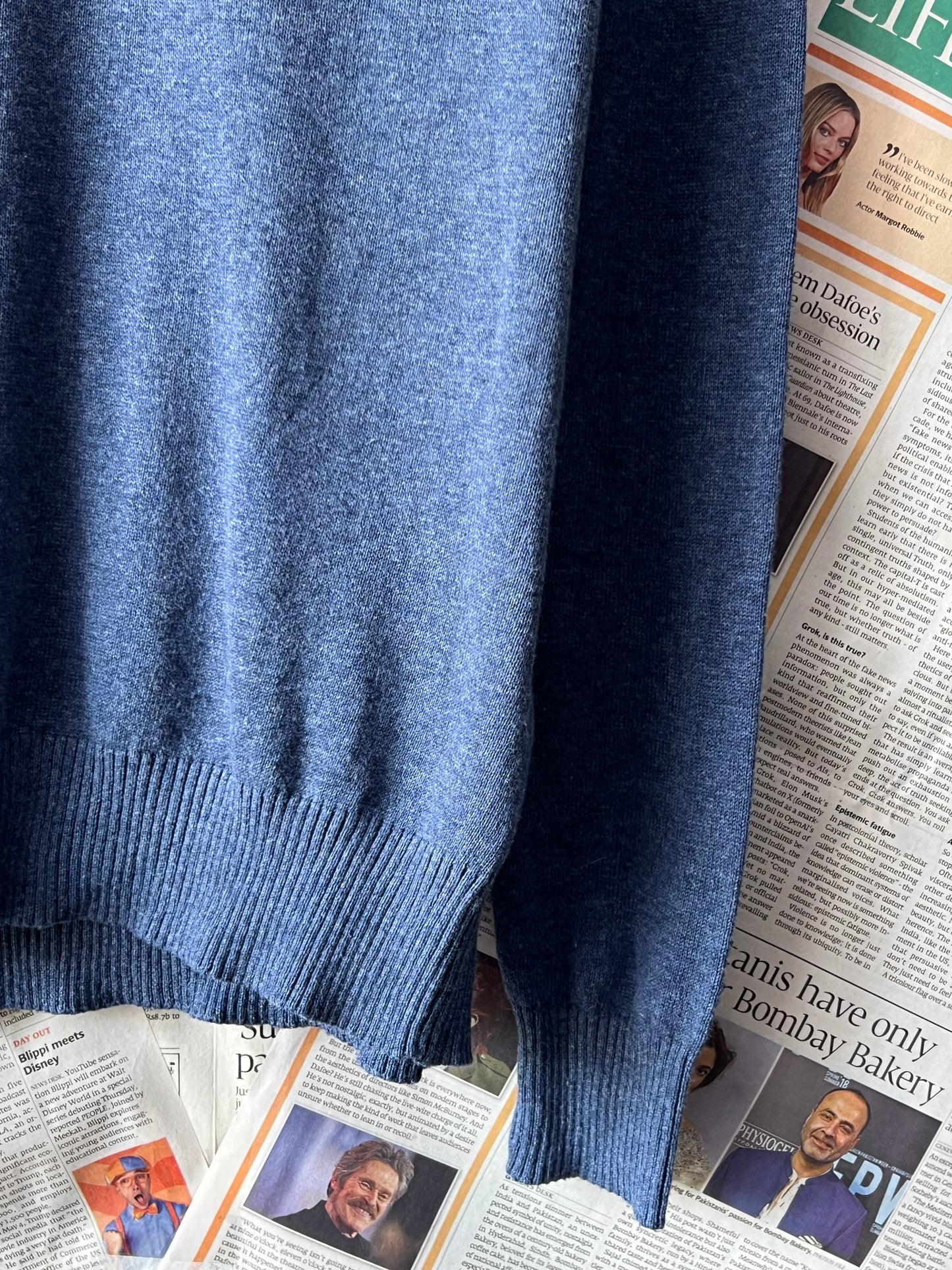 Tommy Hilfiger® Blue | Chest 20 | Small | V-Neck Sweater | Cotton