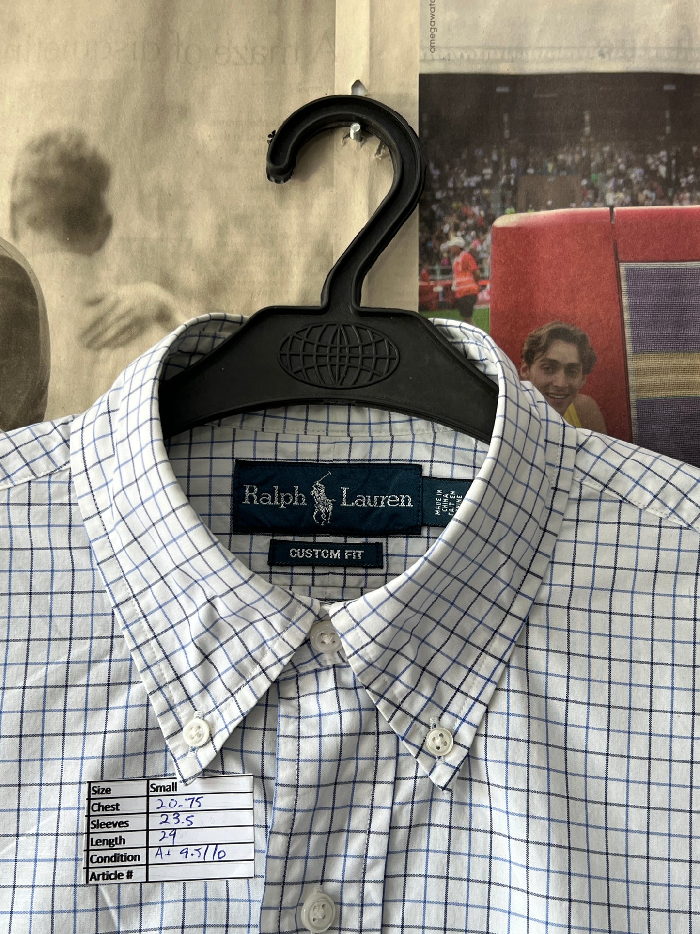 Ralph Lauren® Small | Chest 20.75 | White Box Check | Shirt | Cotton