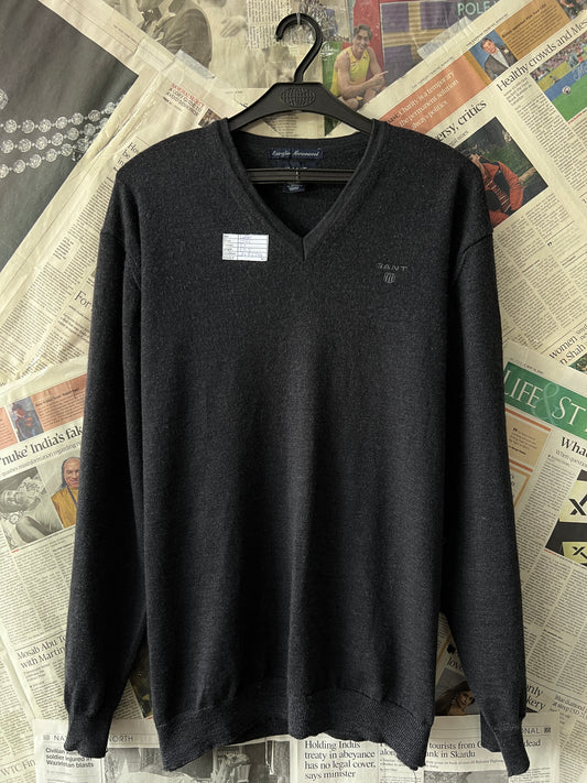 GANT® Large | Chest 23.5 | Charcoal | Sweater | Merino Wool | 425