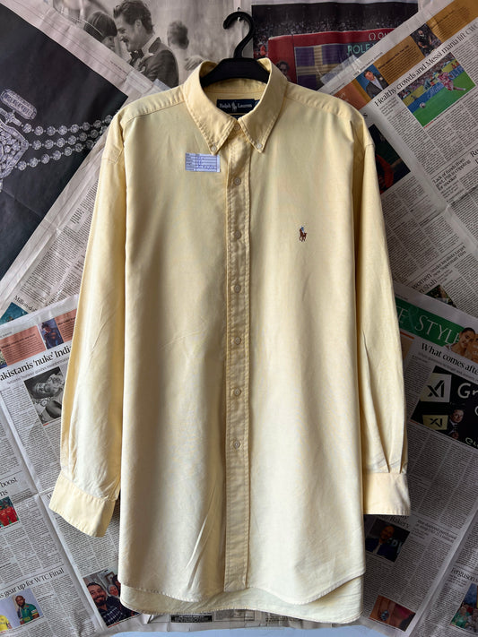 Ralph Lauren® Yellow Oxford | Chest 27.5 | XXL | Shirt | Cotton