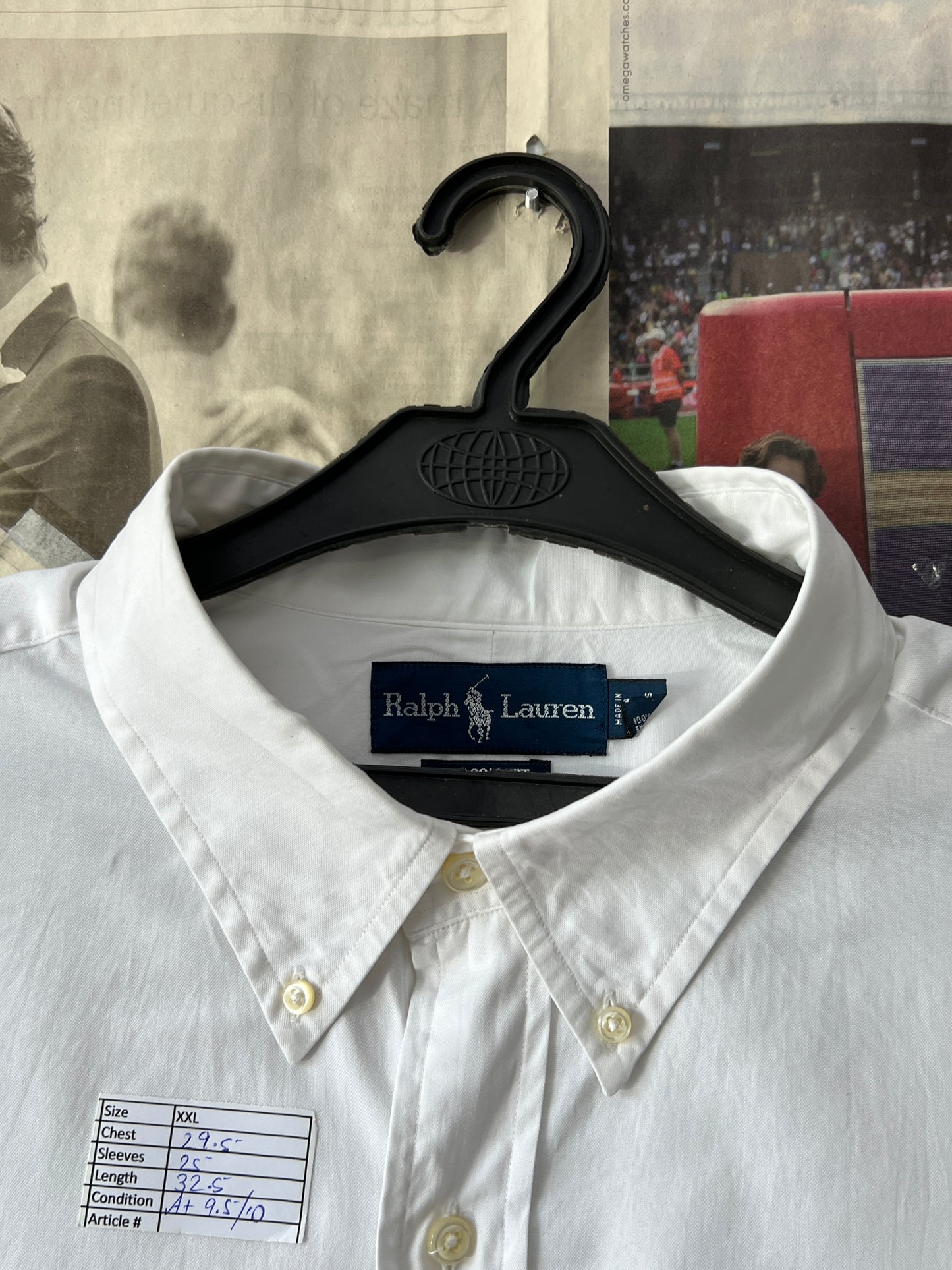 Ralph Lauren® White | Chest 29.5 | XXXL | Shirt | Cotton