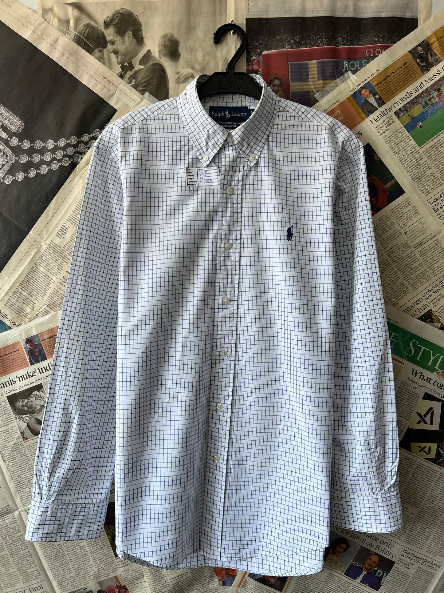 Ralph Lauren® Small | Chest 20.75 | White Box Check | Shirt | Cotton