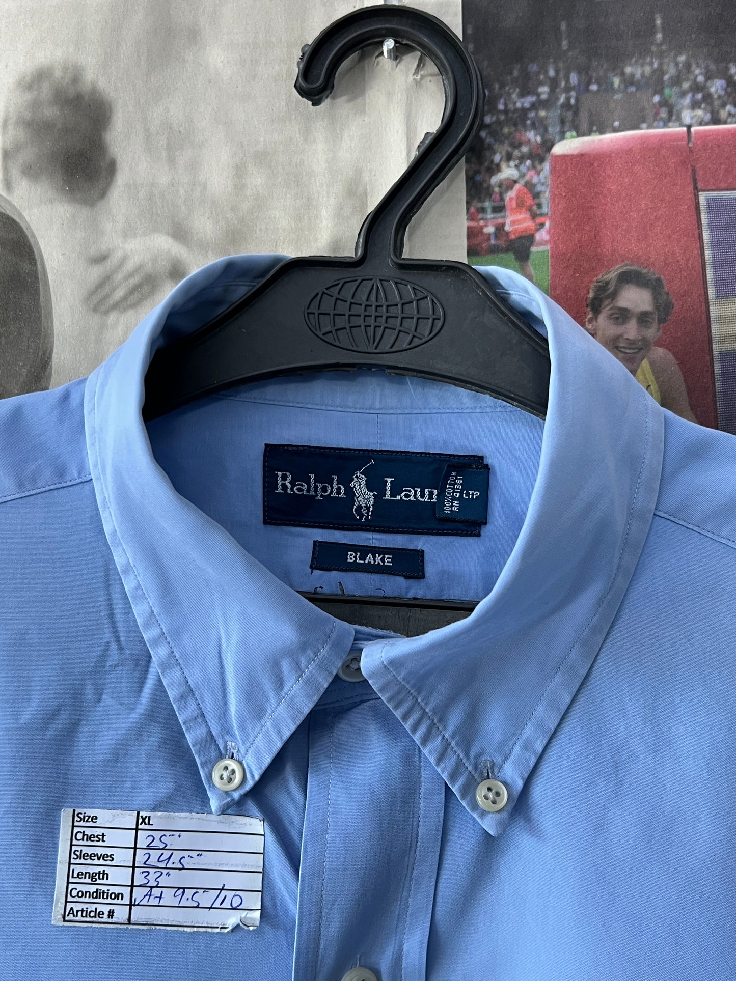 Ralph Lauren® XL | Chest 25 | Blue | Shirt | Cotton