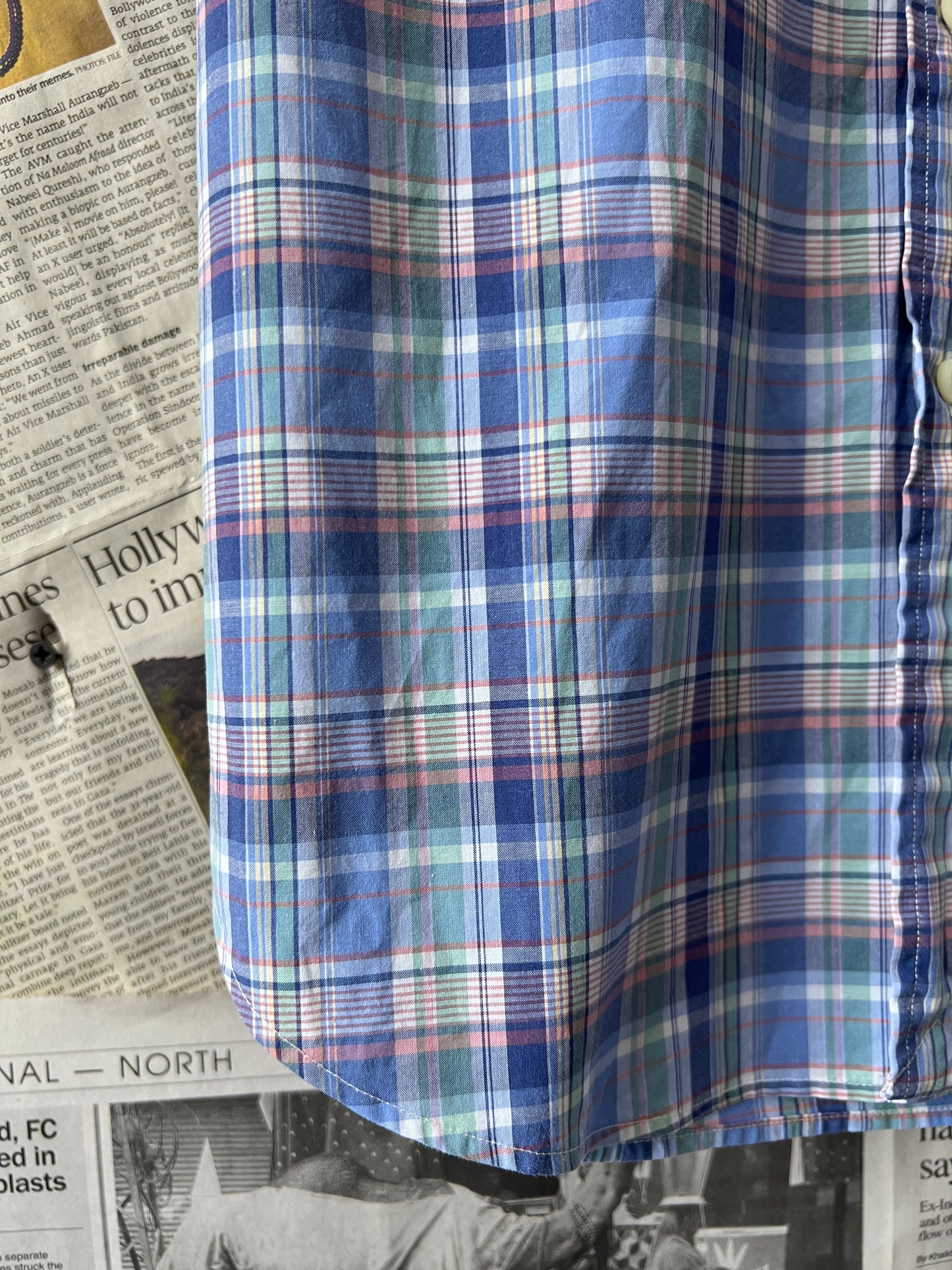 Ralph Lauren® Blue Check | Chest 22.5 | Medium | Shirt | Cotton