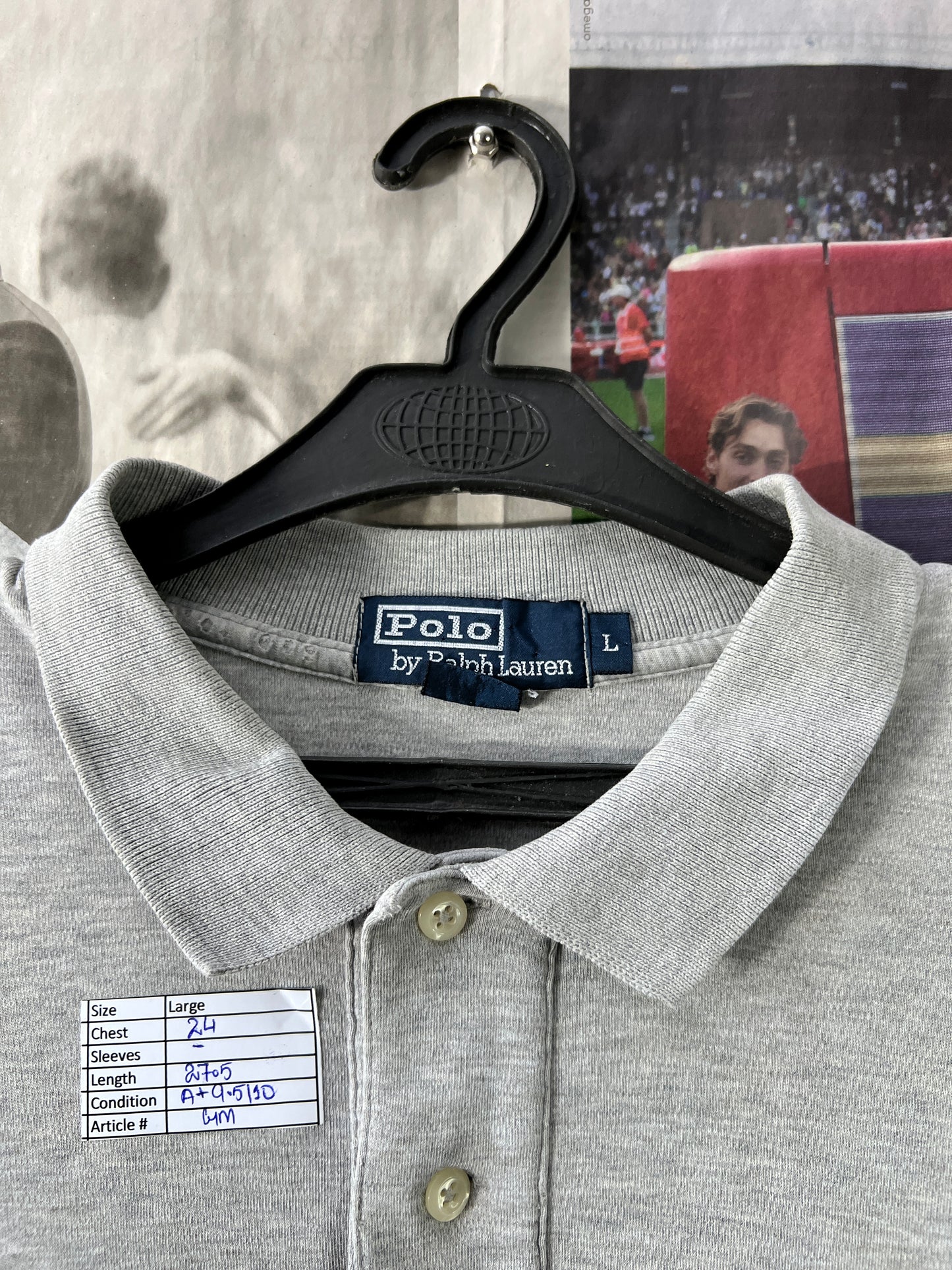 Ralph Lauren® Grey | Chest 24 | Large | Polo | Cotton
