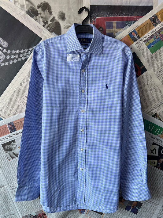 Ralph Lauren® Blue Pin Check – (Chest: 20)