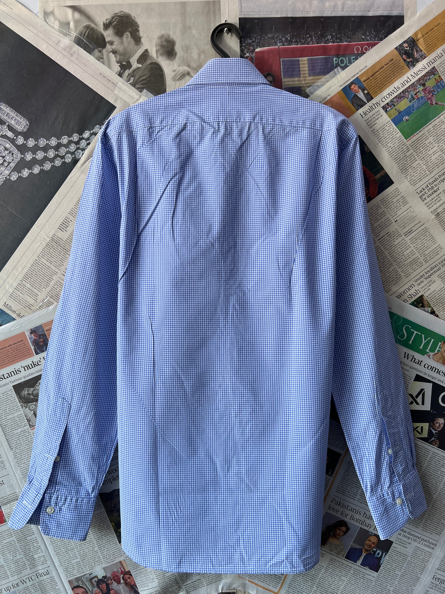 Ralph Lauren® Blue Pin Check – (Chest: 20)