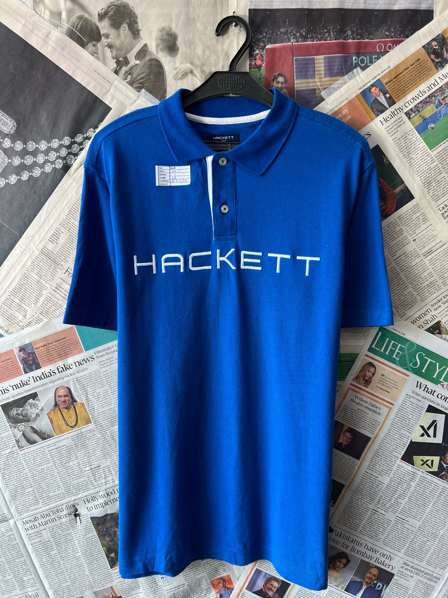HackettĀ® Blue | Chest 20.5 | Small | Polo