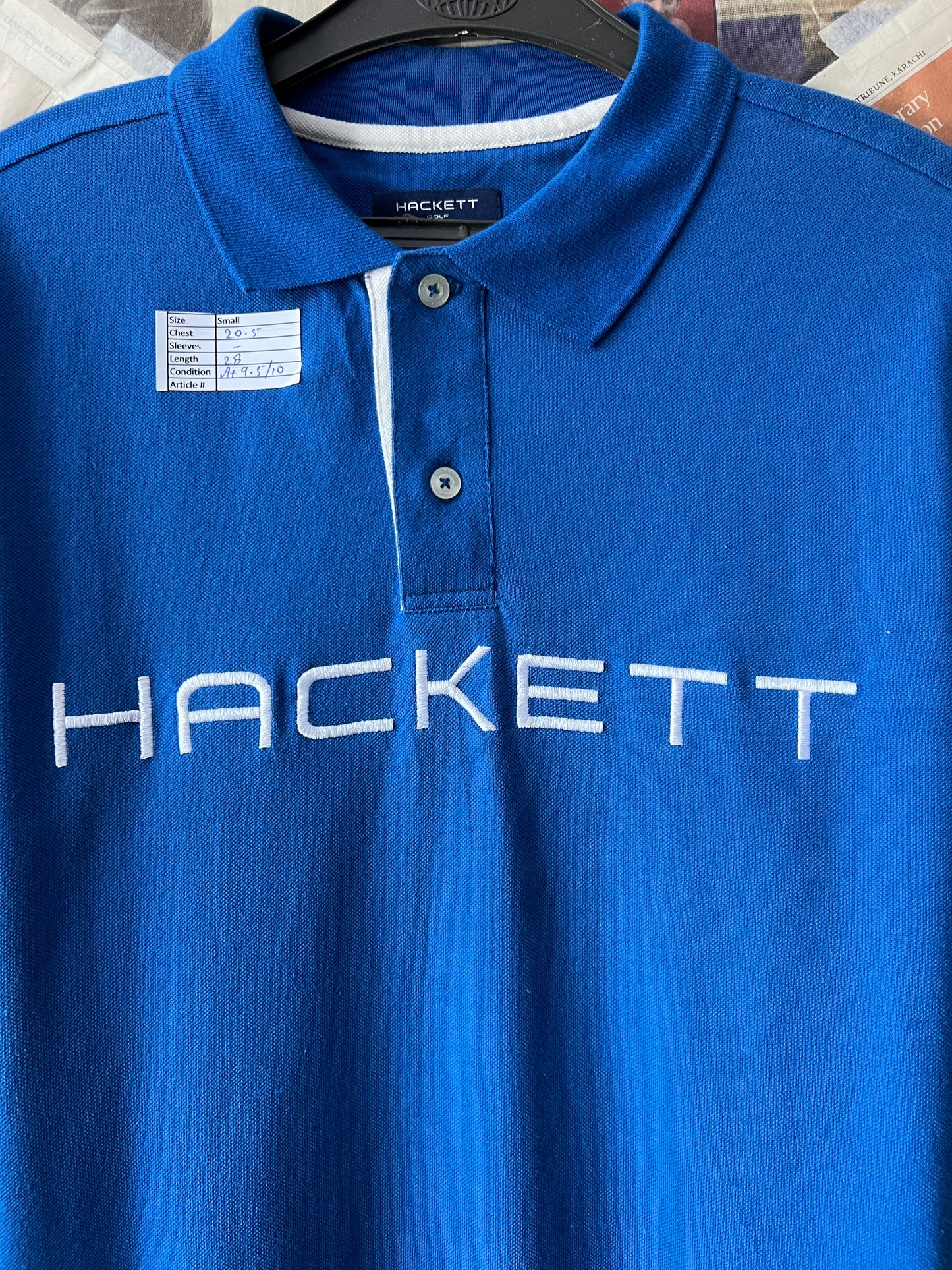 HackettĀ® Blue | Chest 20.5 | Small | Polo